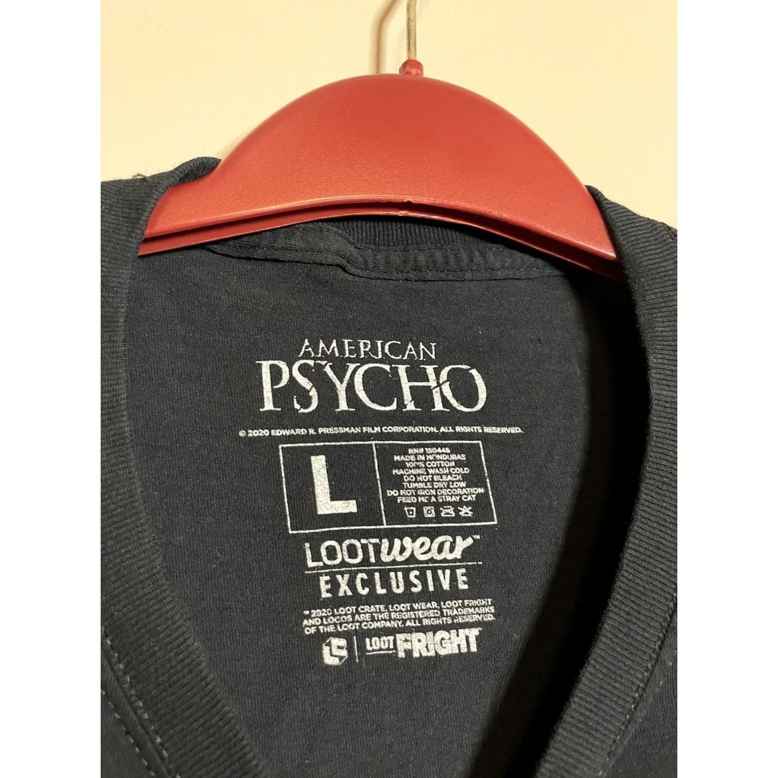 Vintage American Psycho Bateman T-shirt Mens L Black Graphic Print Horror Loot Crate 90s Vintage? Size US L / EU 52-54 / 3 - 4 Thumbnail