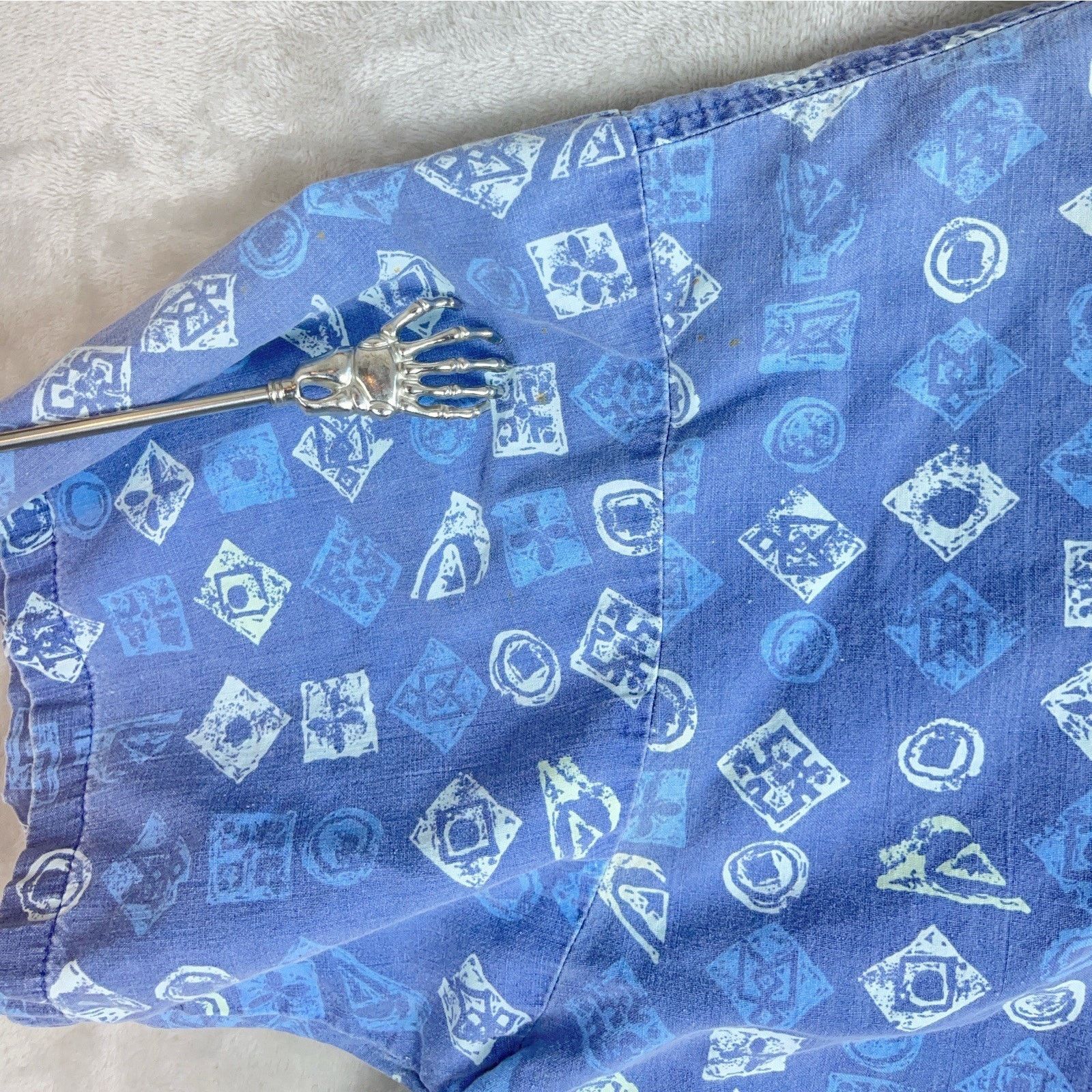 Quiksilver Quicksilver Master Plan Blue Cross Wave Shirt Men's M 90s Size US M / EU 48-50 / 2 - 12 Thumbnail