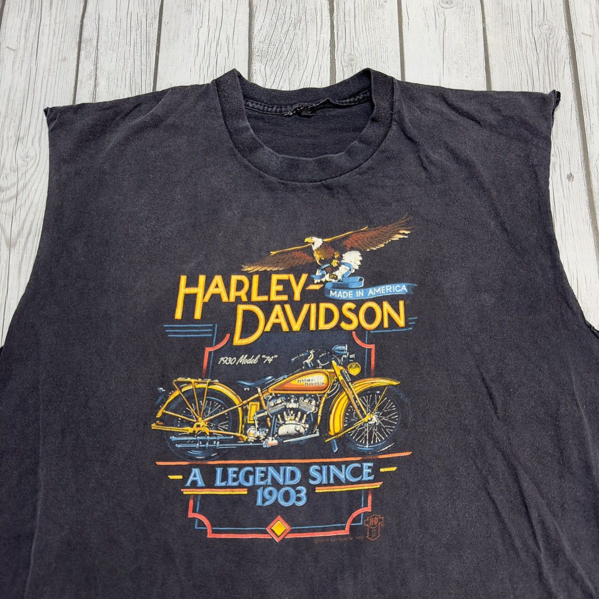 Harley Davidson × Vintage Vintage Harley Davidson tank top Size US XL / EU 56 / 4 - 3 Thumbnail
