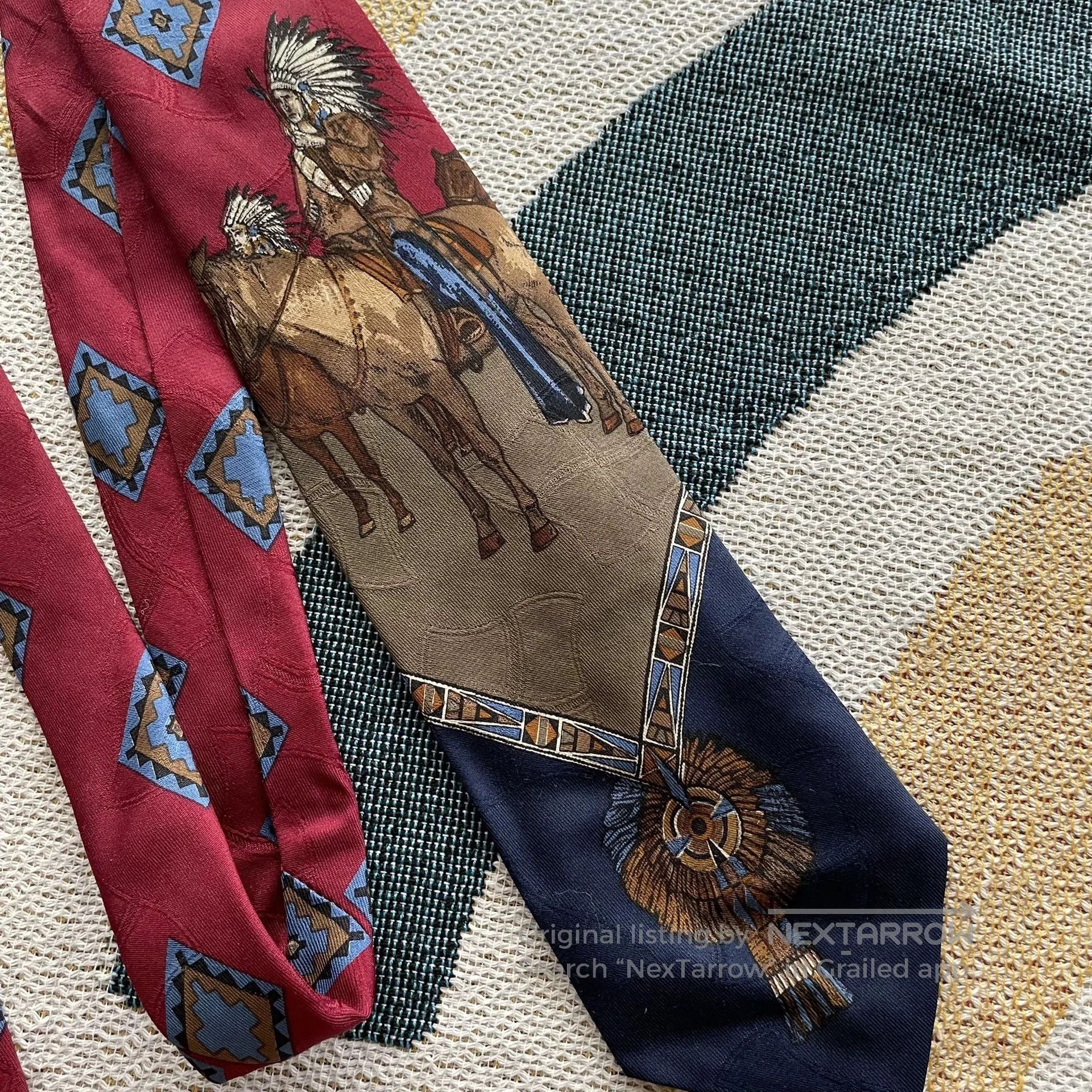 Polo Ralph Lauren Ralph Lauren Indian Chief Silk Tie. Size ONE SIZE - 2 Thumbnail