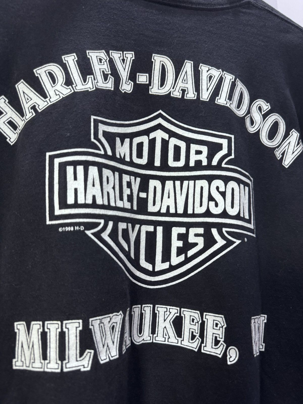 Harley Davidson Rare! Vintage Harley Davidson Blue Flames 1998 Size US L / EU 52-54 / 3 - 5 Thumbnail