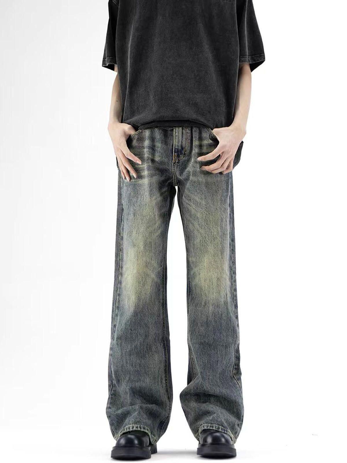 Jean Wide-Leg Denim Jeans - Vintage Look Size US 32 / EU 48 - 5 Thumbnail