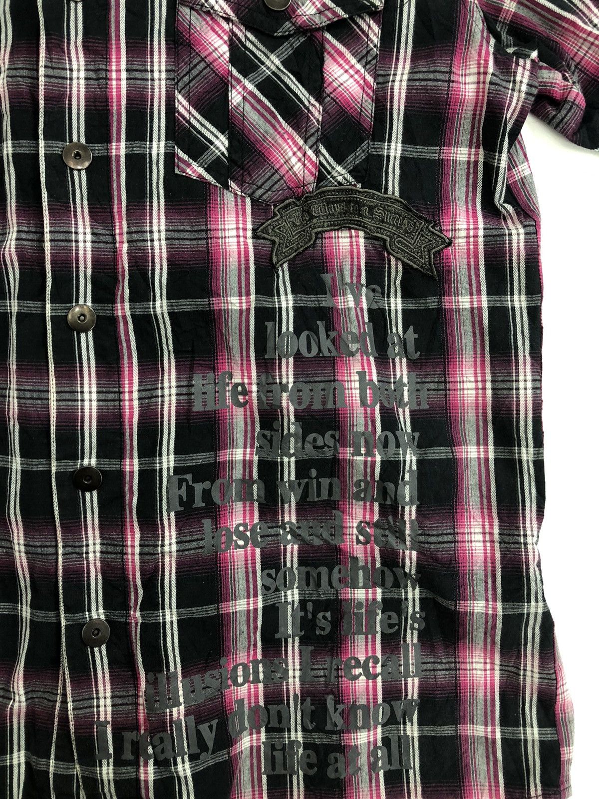 If Six Was Nine Poem DoubleLayer Zipper Hoodie Button Shirt Punk Style Size US M / EU 48-50 / 2 - 8 Thumbnail