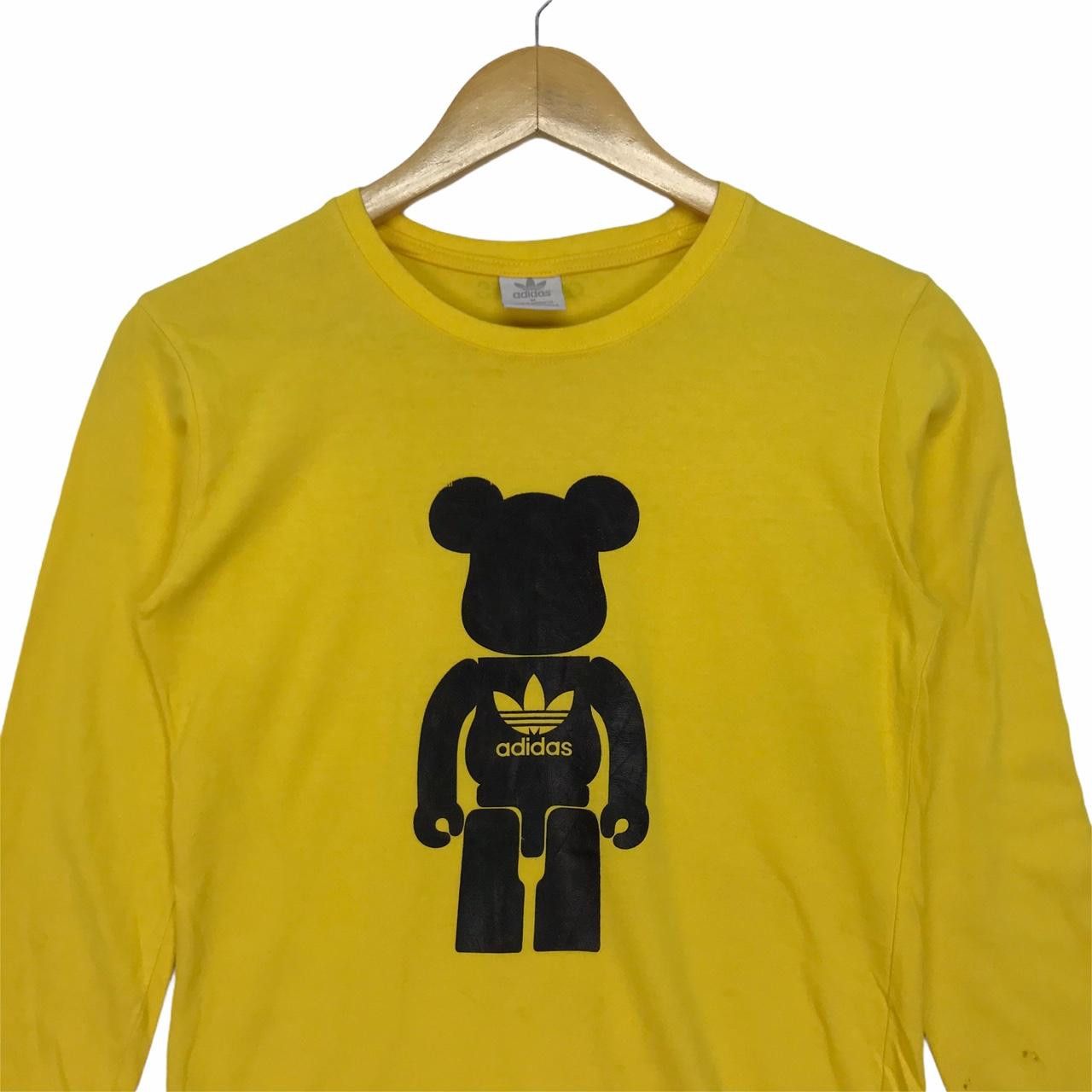 Adidas Vintage ADIDAS Trefoil Big Logo Yellow Long Sleeve Crew Size S / US 4 / IT 40 - 2 Thumbnail