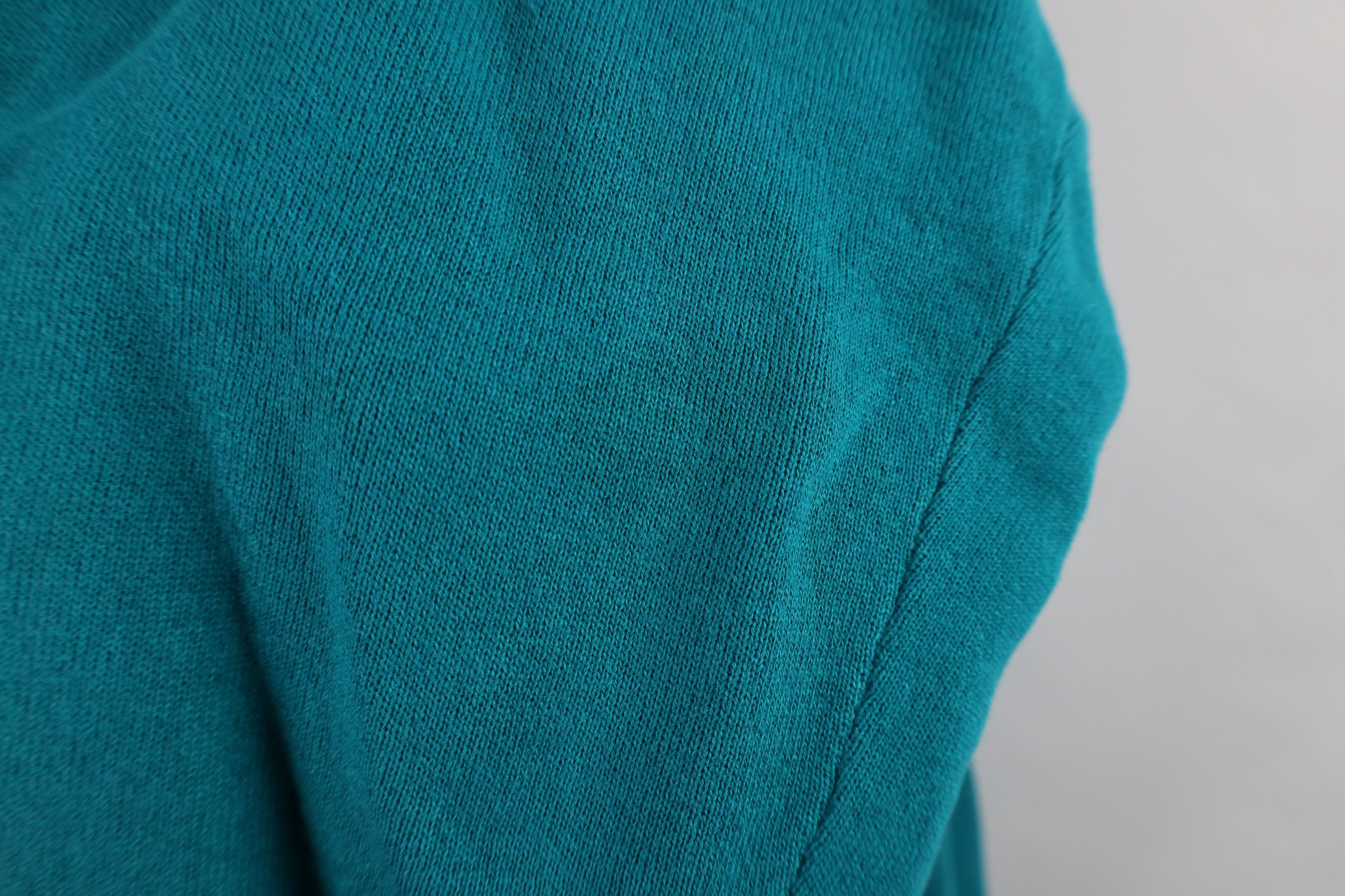 Vintage Vintage 90s Streetwear Blank Crewneck Sweatshirt Teal USA Size XL / US 12-14 / IT 48-50 - 4 Thumbnail