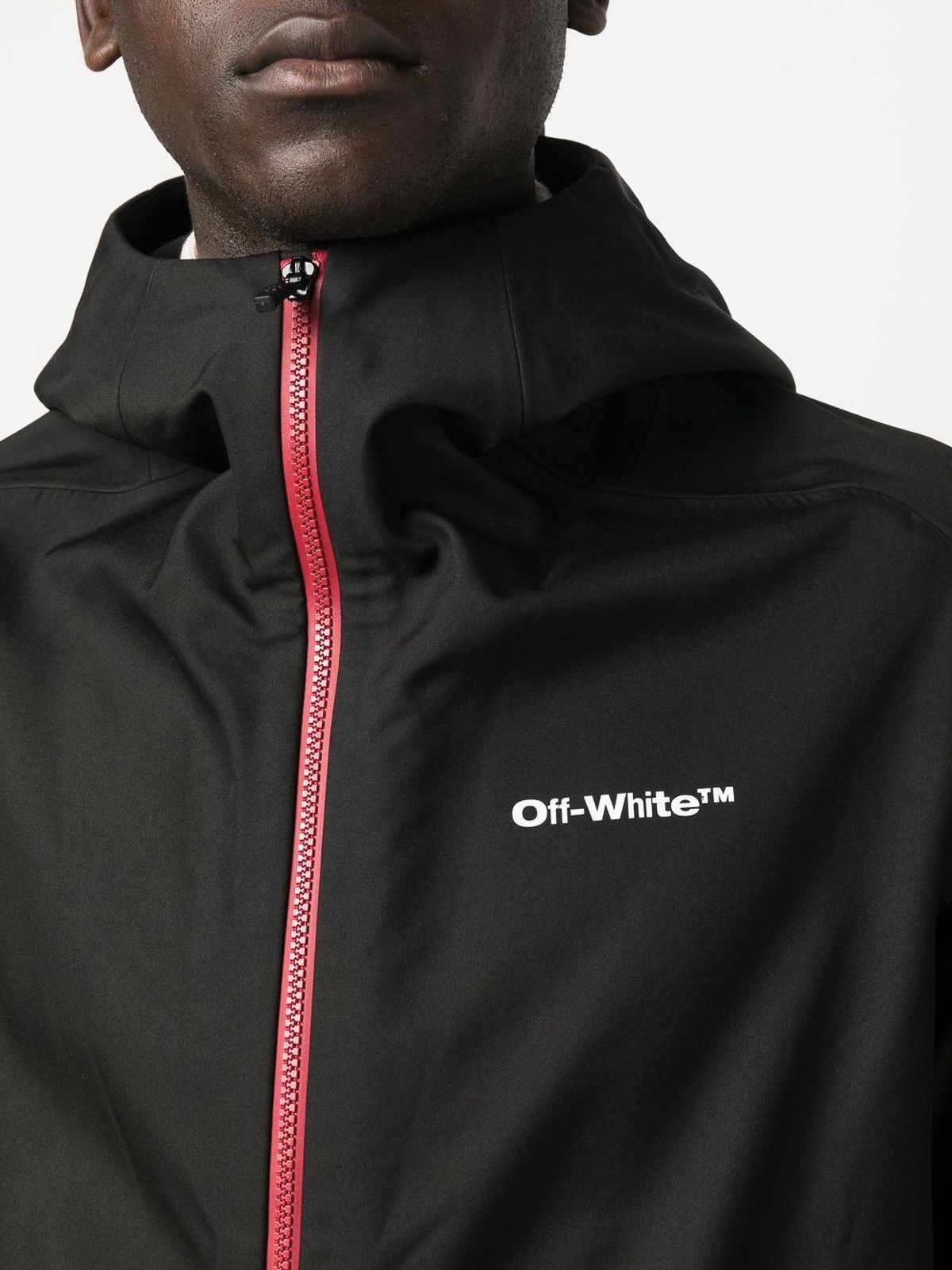 Off-White o1gr1nt0125 Ski Logo Tech Pile Hoodie in Black Size US M / EU 48-50 / 2 - 5 Thumbnail