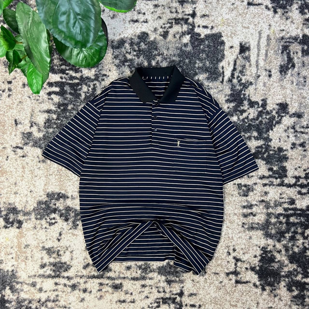 Yves Saint Laurent Yves Saint Laurent Luxury Mini Logo Silk Polo T-Shirt Size US XL / EU 56 / 4 - 1 Thumbnail