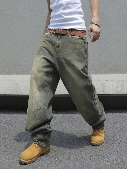 Japanese Brand Faded Skate Baggy Denim Jeans Loose fit Size US 32 / EU 48 - 2 Thumbnail