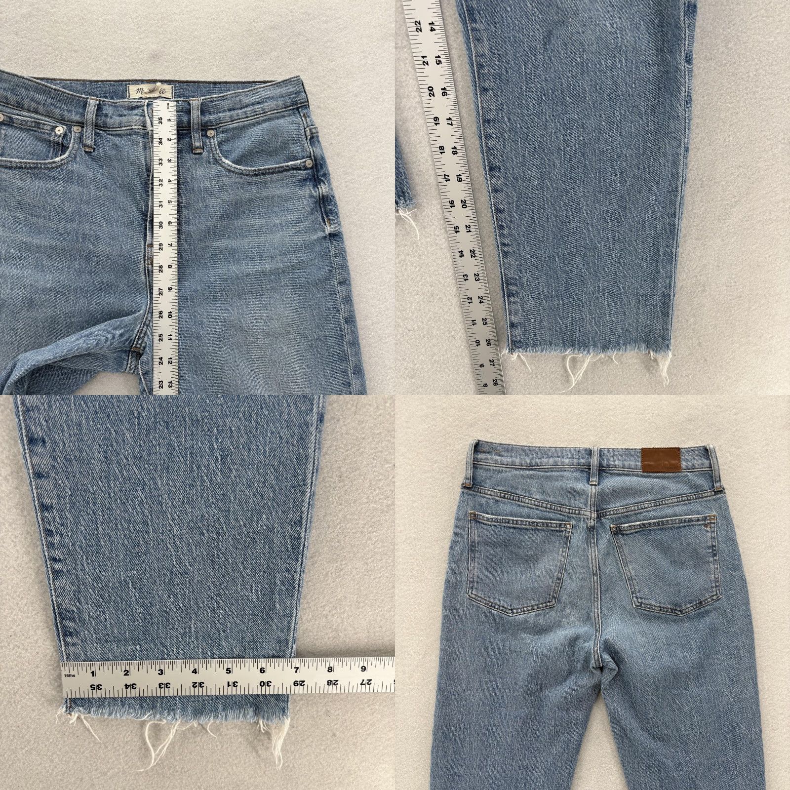 Madewell Madewell Jeans Womens 29 Blue Medium Wash High Rise Cropped Slim 5-Pocket Denim Cotton Spandex Zip Fabric Size 29" - 8 Thumbnail