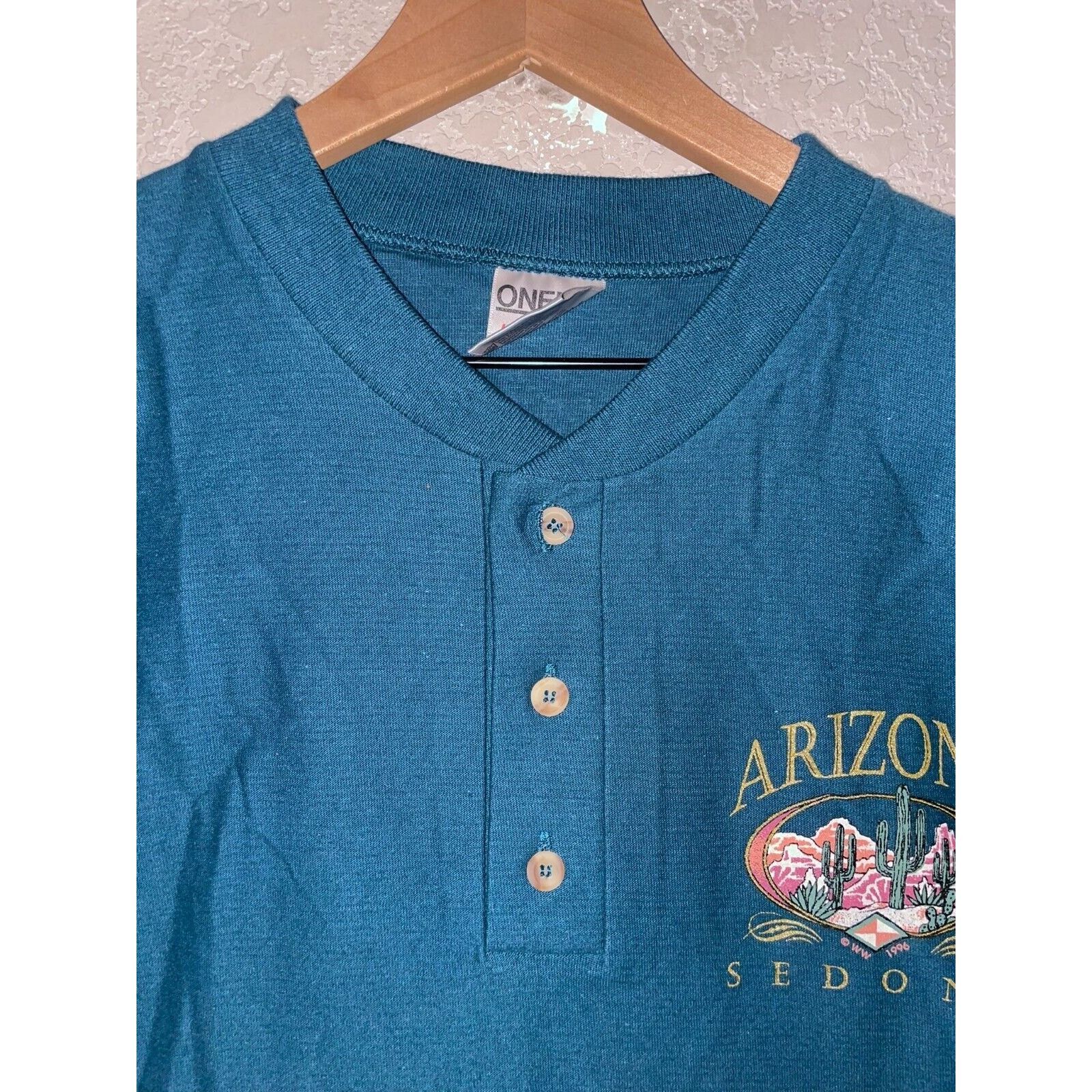 Vintage Vintage Arizona Sedona Shirt Cactus Desert 1/4 Button Tee L Size US L / EU 52-54 / 3 - 5 Thumbnail