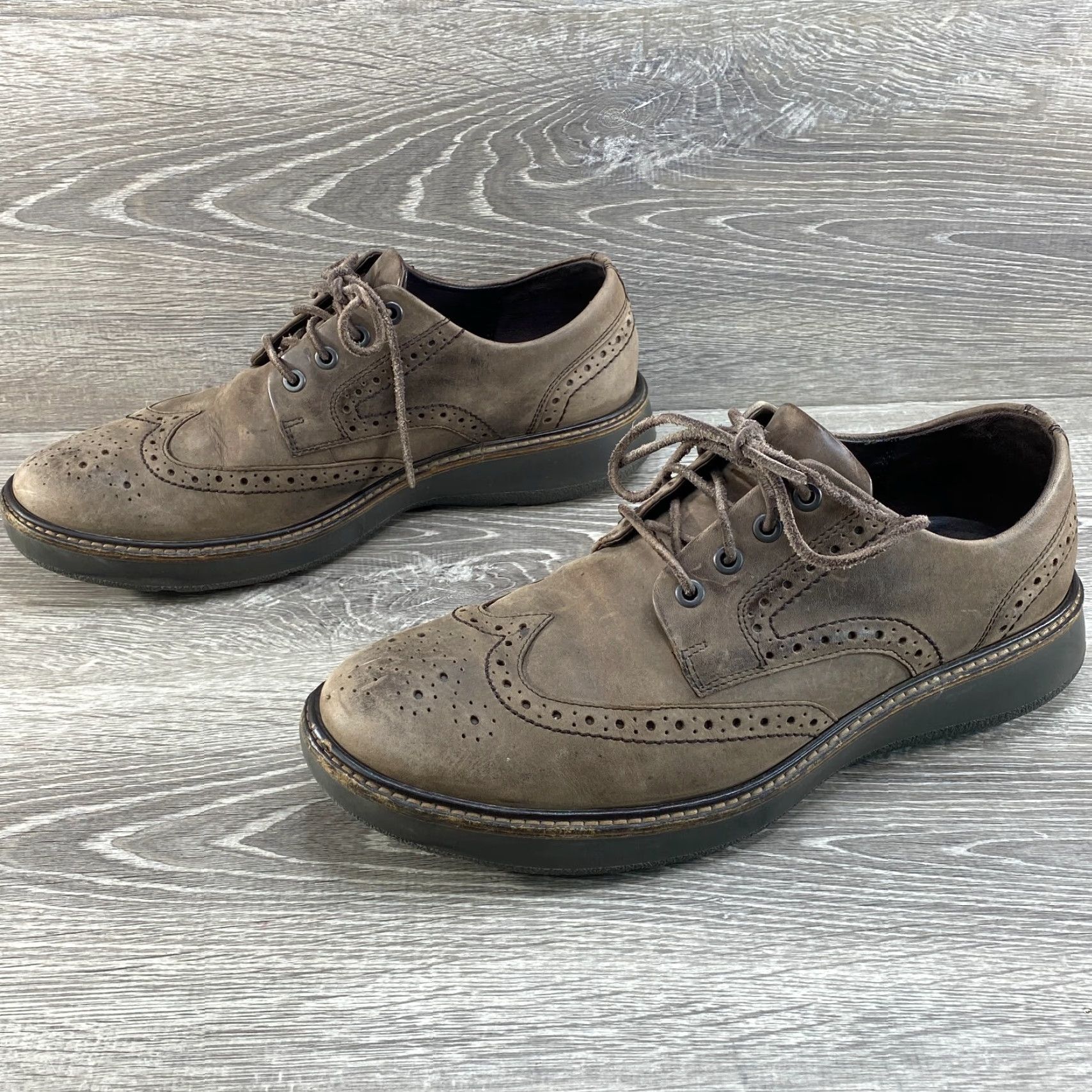 Ecco Ecco Wingtip Mens 8 EU Size 42 Coffee Brown Leather Dress Casual Oxford Lace Up Mens Shoe Brown Leather Wingtip Oxford Dress Shoe 42 EU Ecco Size US 9 / EU 42 - 5 Thumbnail