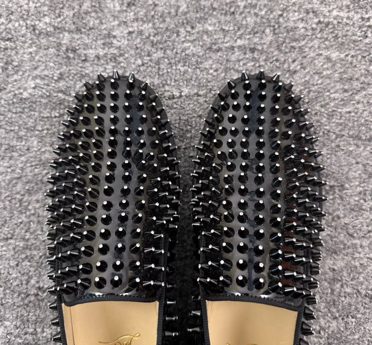 Christian Louboutin Christian Louboutin Black Studded Crystal Slip-Ons K12 Size US 6.5 / EU 39-40 - 2 Thumbnail