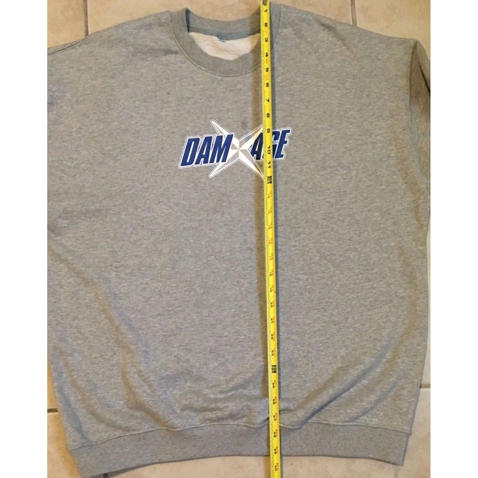 GX1000 GX1000 Damage Sweatshirt Hoodie 2XL Gray 90s Vintage Surf Skate Punk Grunge Y2K Mens Mens Size US XXL / EU 58 / 5 - 7 Thumbnail