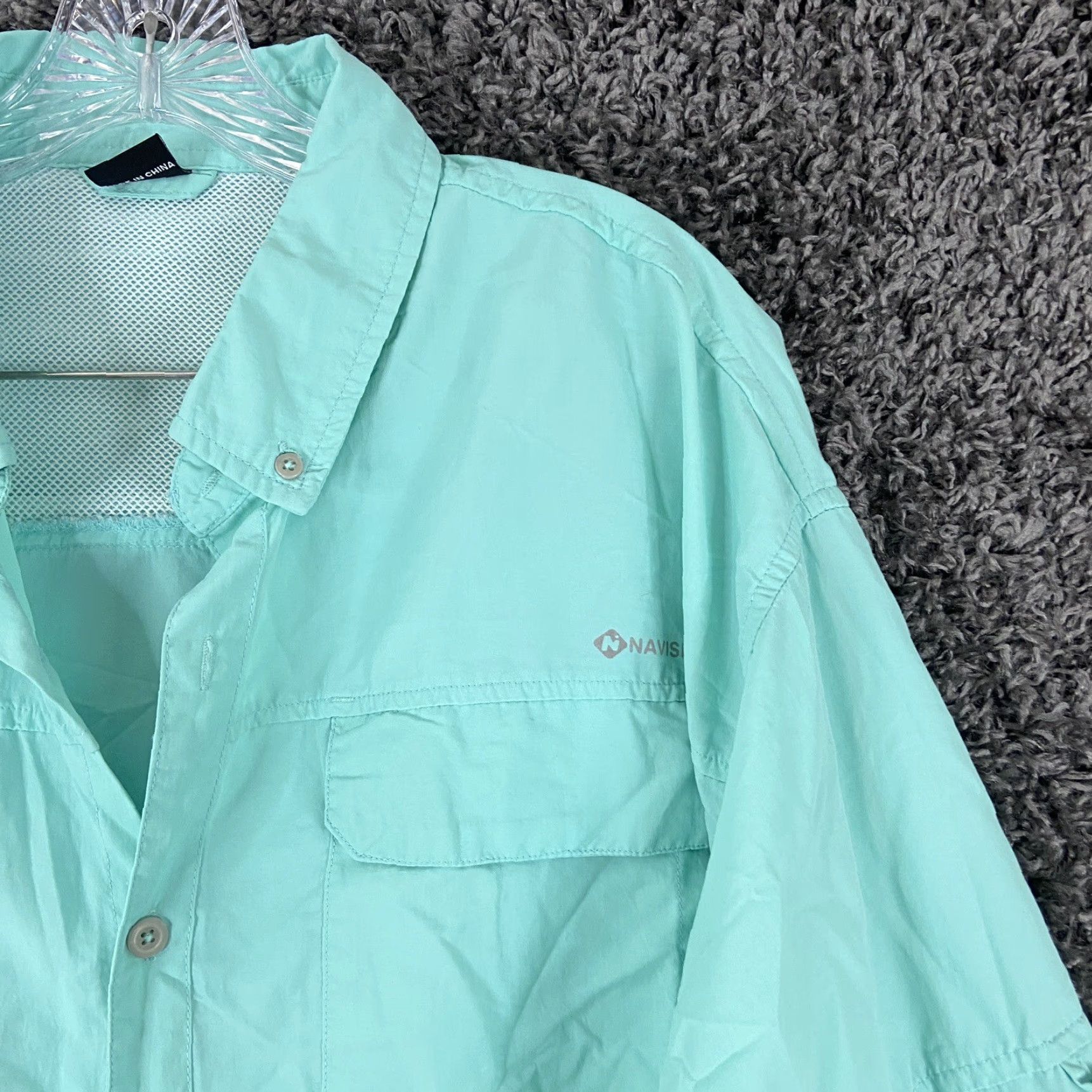 Vintage NAVISKIN Outdoor Long Sleeve Button-Up Shirt Men’s XL Blue Size US XL / EU 56 / 4 - 4 Thumbnail