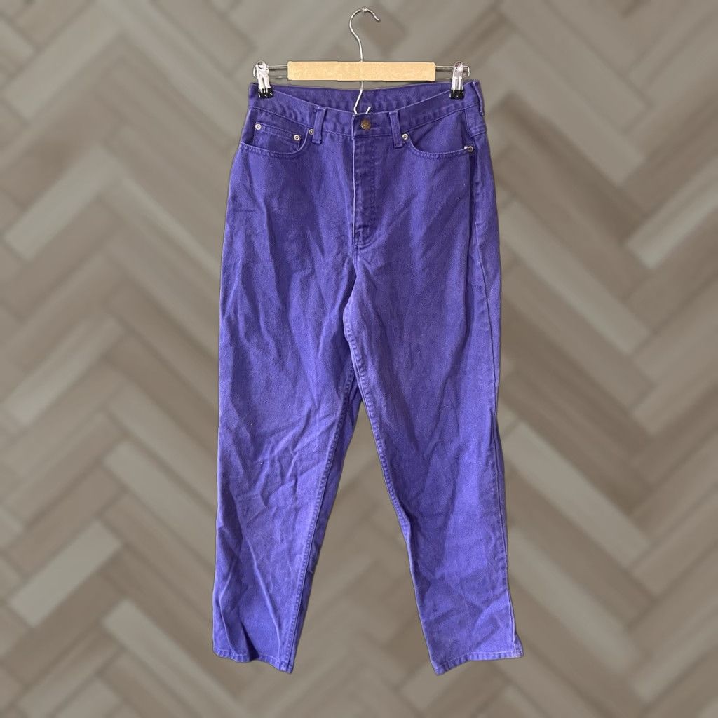 Vintage Jeanology Newport News Womens Purple Straight Leg Tapered Jeans sz 14 Tall Size 24" / US 00 / IT 34 - 1 Thumbnail