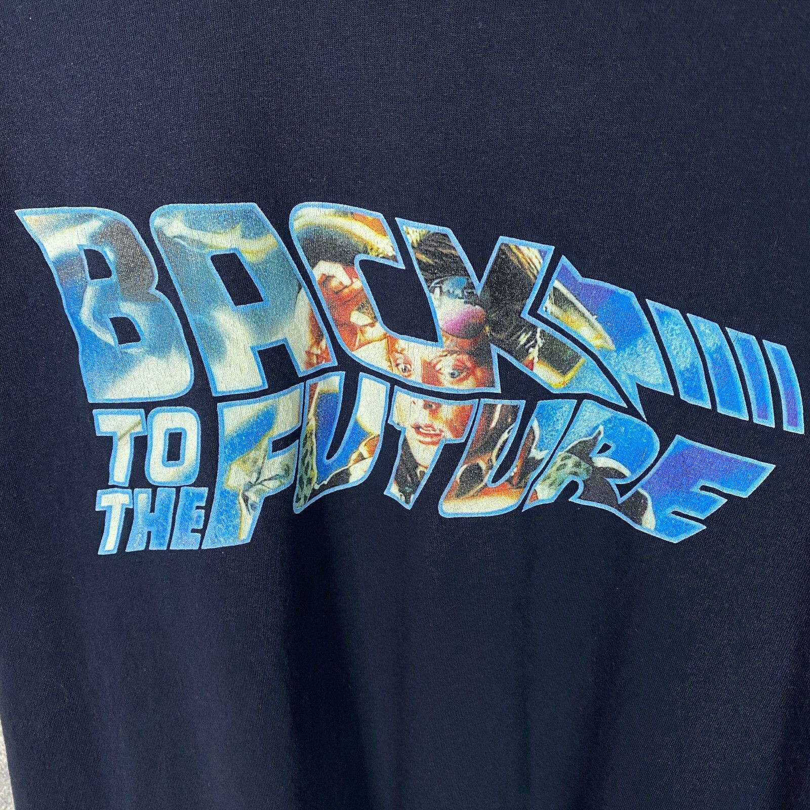Vintage Back To The Future Tee Men's Size M Blue Short Sleeve ` Size US M / EU 48-50 / 2 - 4 Thumbnail