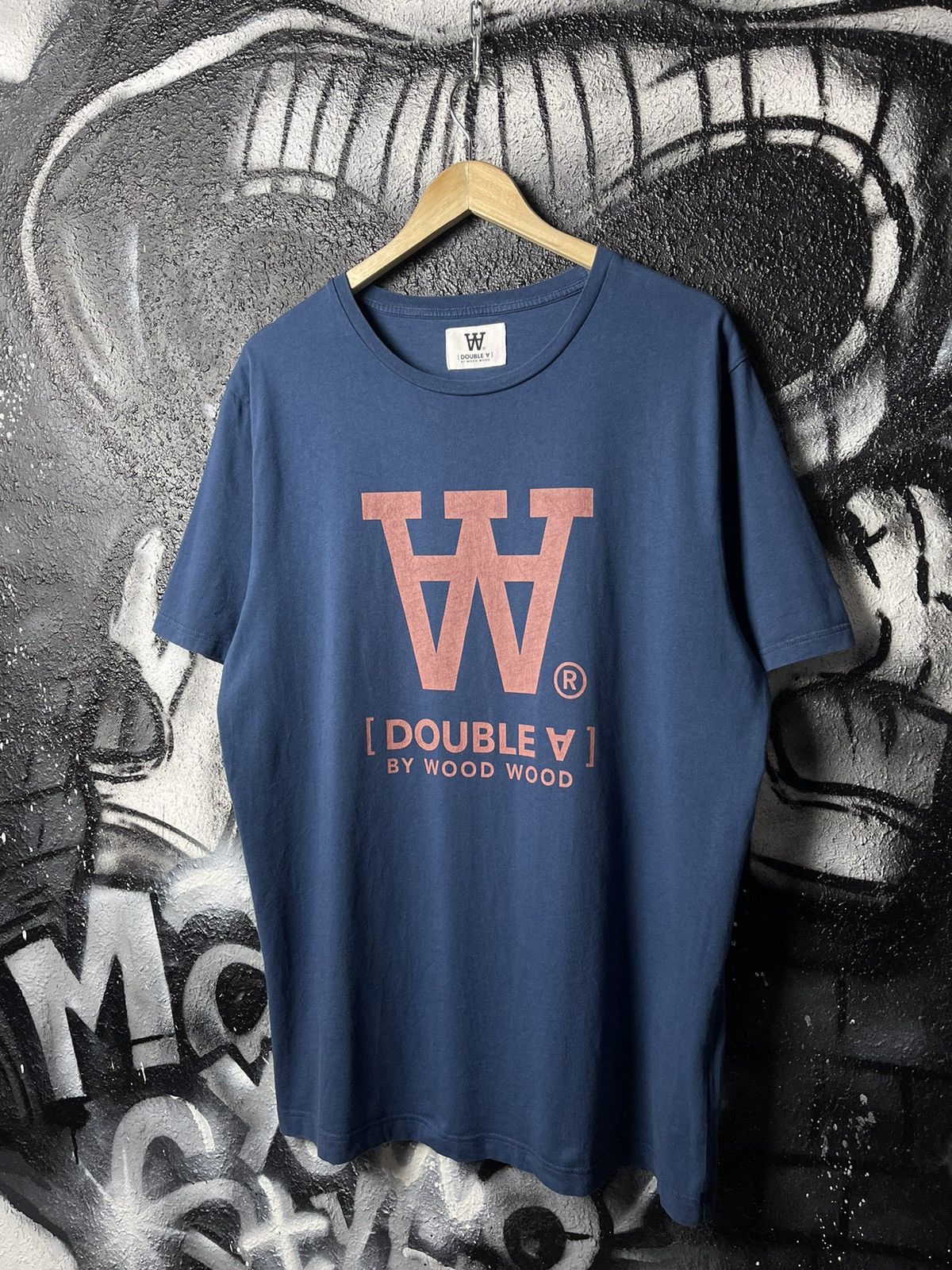 Wood Wood Wood Wood Double A Big Logo T-Shirt Men’s Size L Size US L / EU 52-54 / 3 - 1 Thumbnail