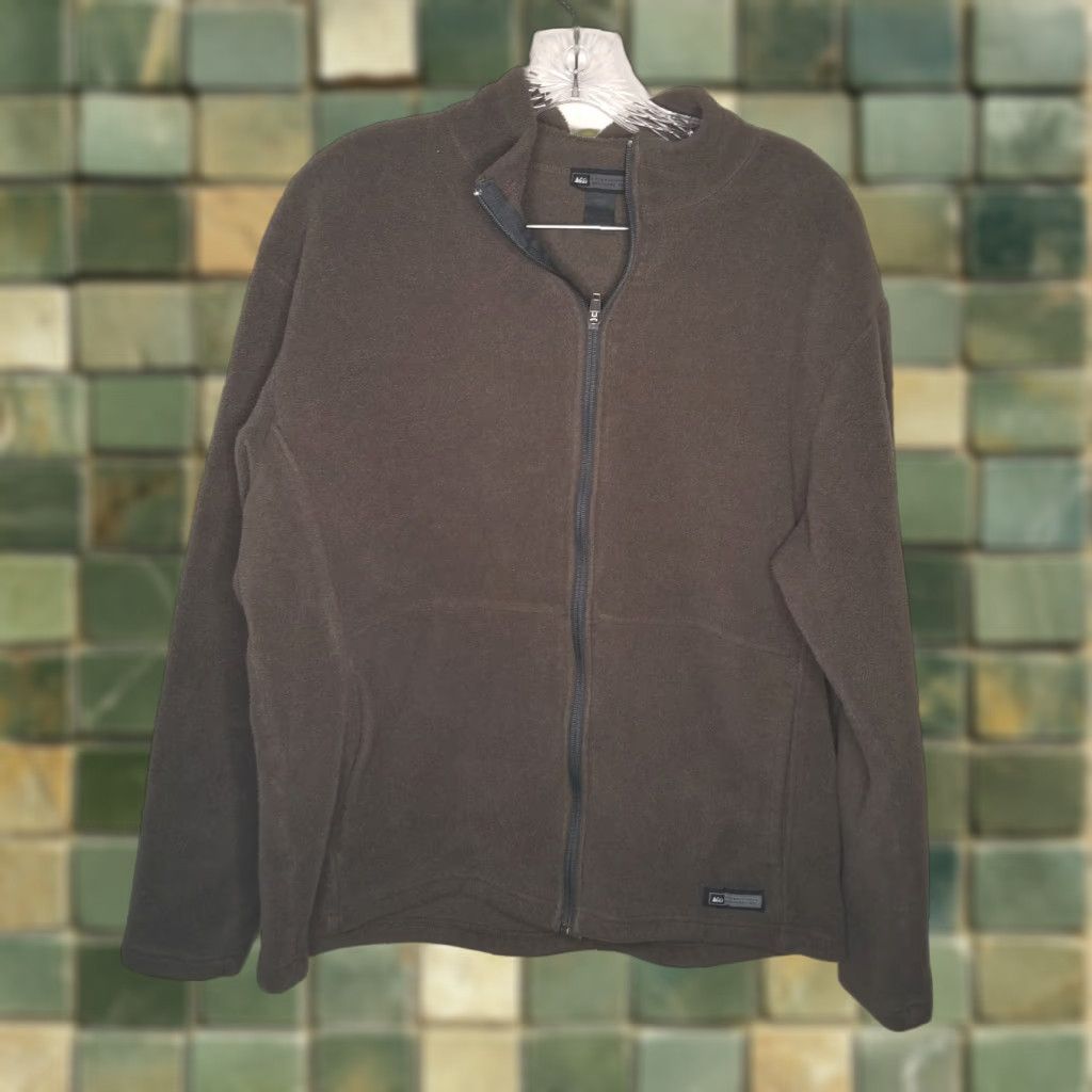 Vintage REI Mens Brown Full Zip Long Sleeve Polyester Jacket XL Size (Regular) Size US XL / EU 56 / 4 - 1 Thumbnail