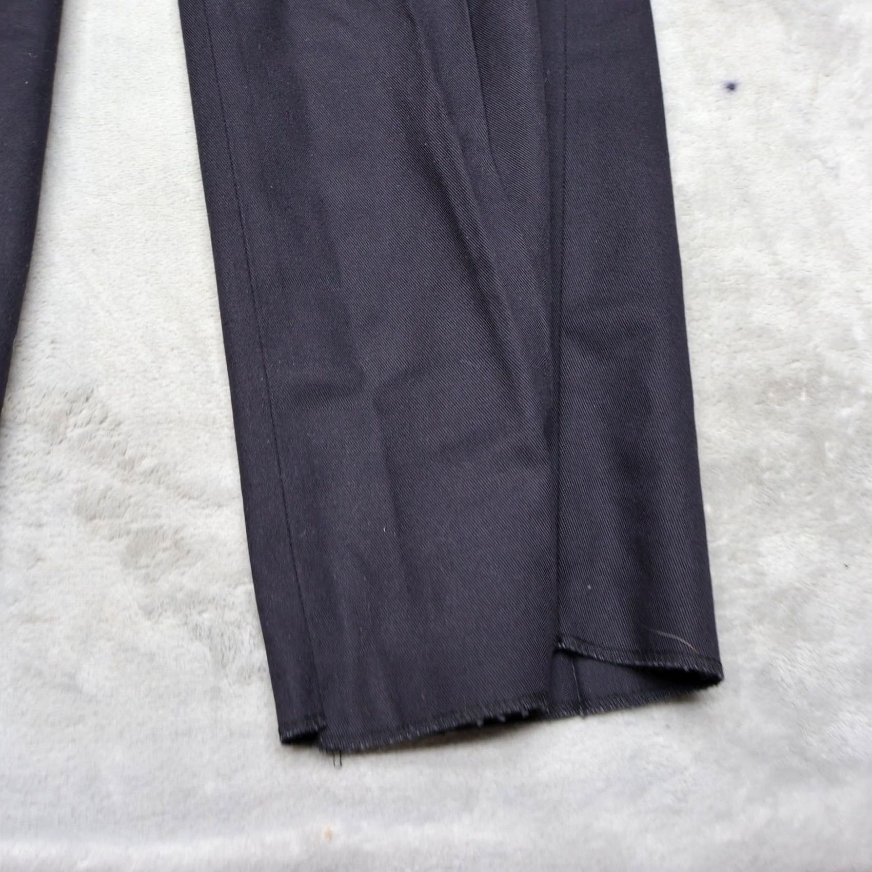 Vintage Blauer Pants Men 32x39 Black Dress Pants Flat Front 4 Pocket Rayon Blend Uniform NEW Size US 32 / EU 48 - 2 Thumbnail