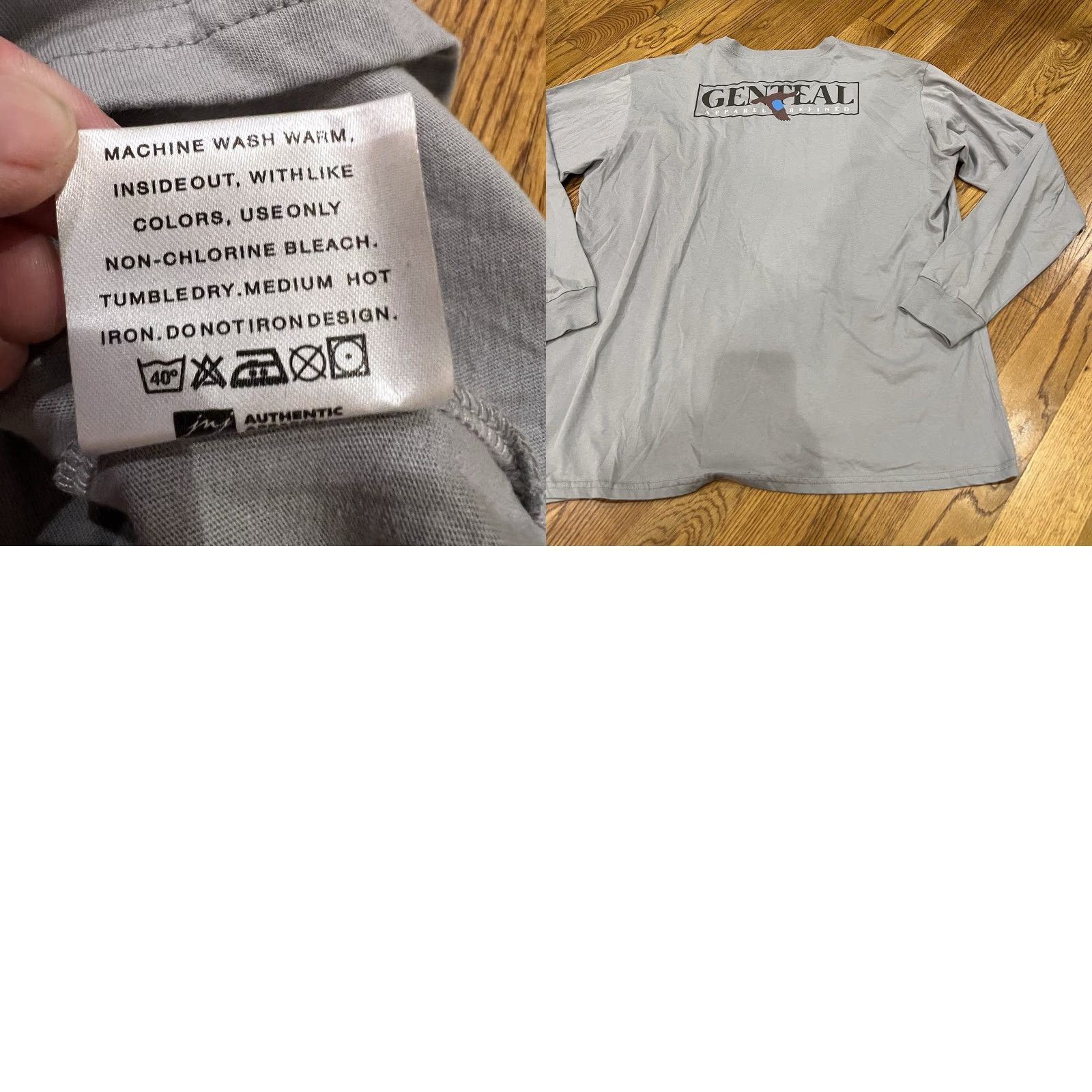 Vintage VINTAGE GenTeal Men's T-Shirt 2XL Casual Crew Neck Cotton Gray Activewear Outdoor Size US XXL / EU 58 / 5 - 8 Thumbnail
