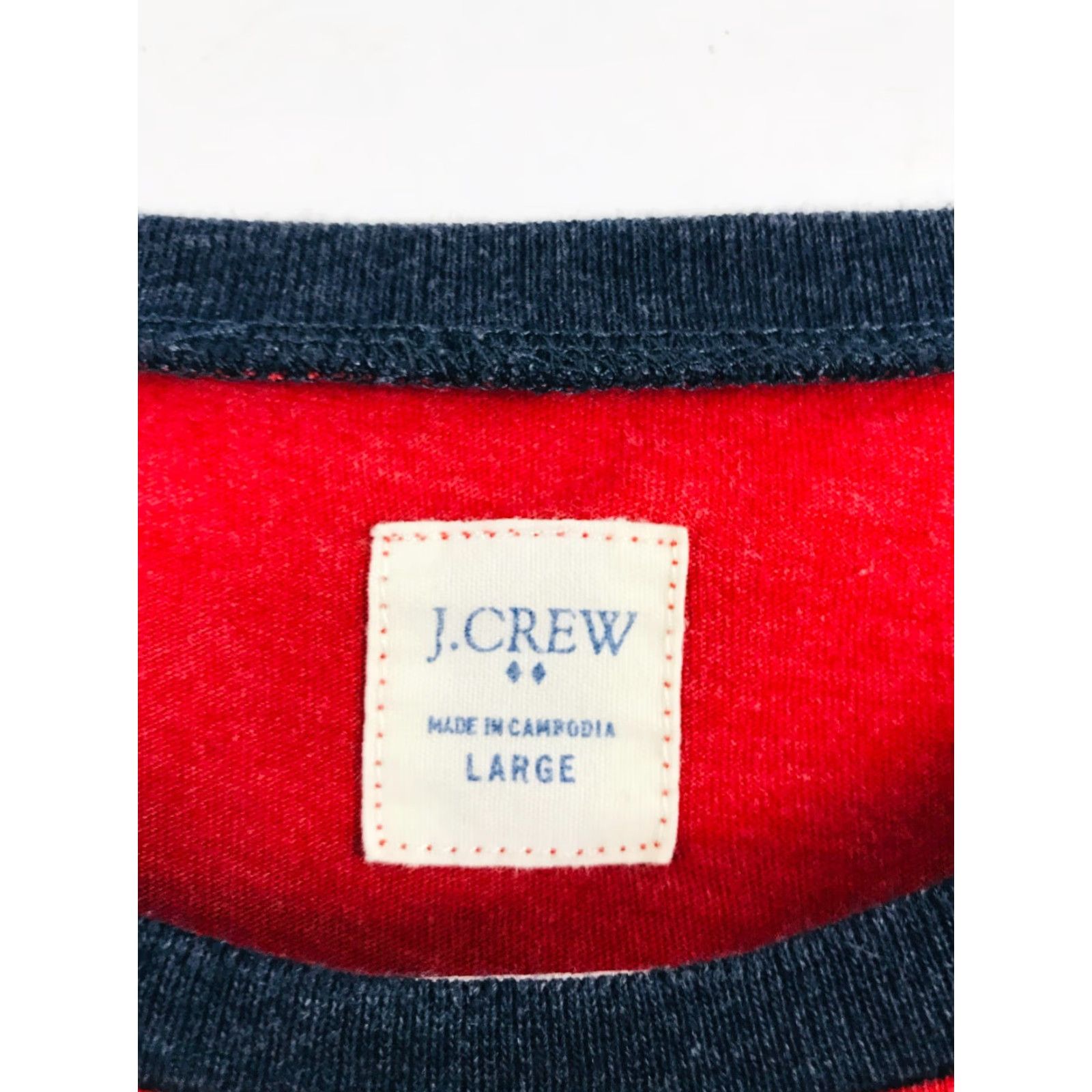 J.Crew J.CREW T-Shirt Men's Large Red Short Sleeve Crew Neck - Cotton Spandex Size US L / EU 52-54 / 3 - 5 Thumbnail
