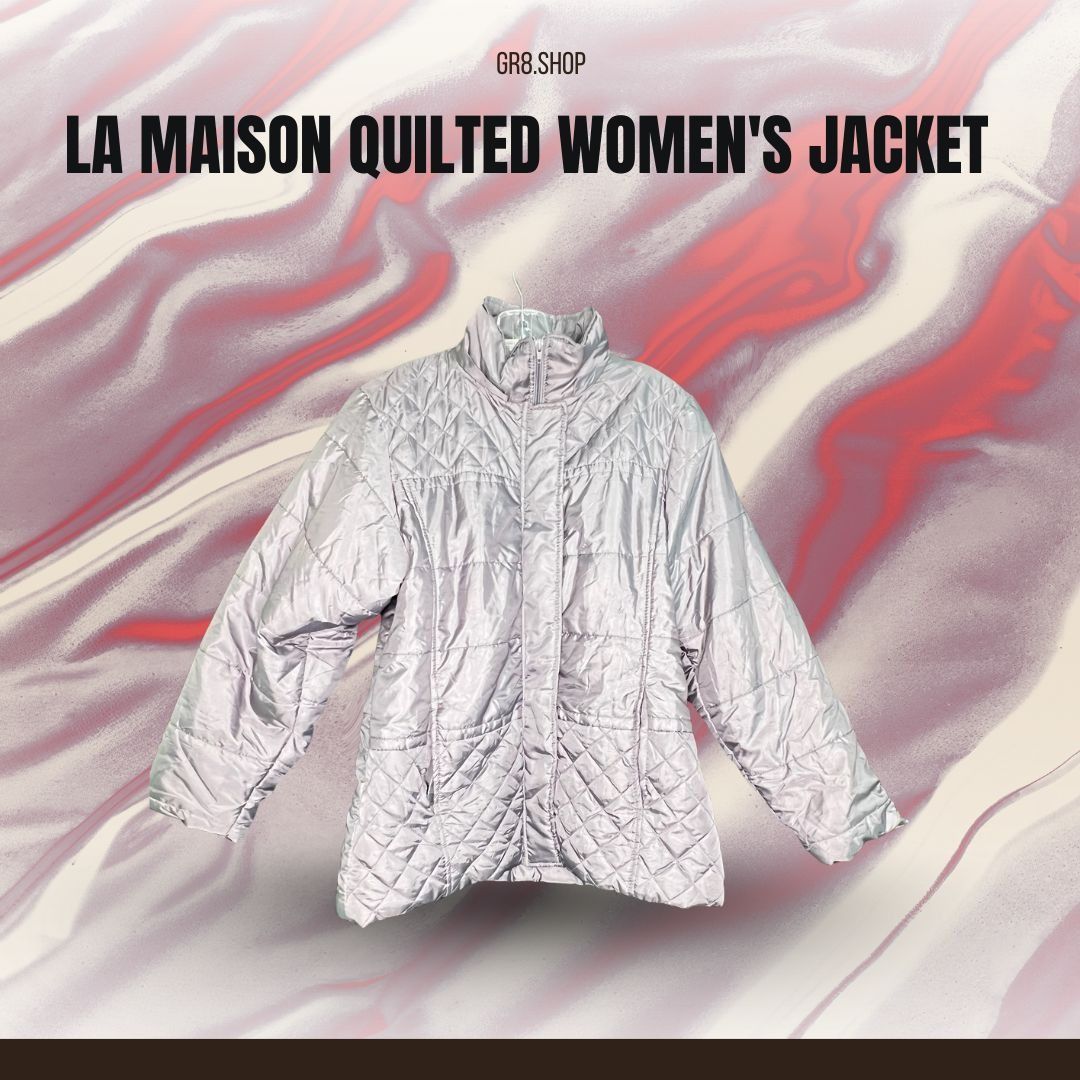 Other La Maison Quilted Womens Jacket Silver Size 10 Lightweight W Size L / US 10 / IT 46 - 1 Thumbnail