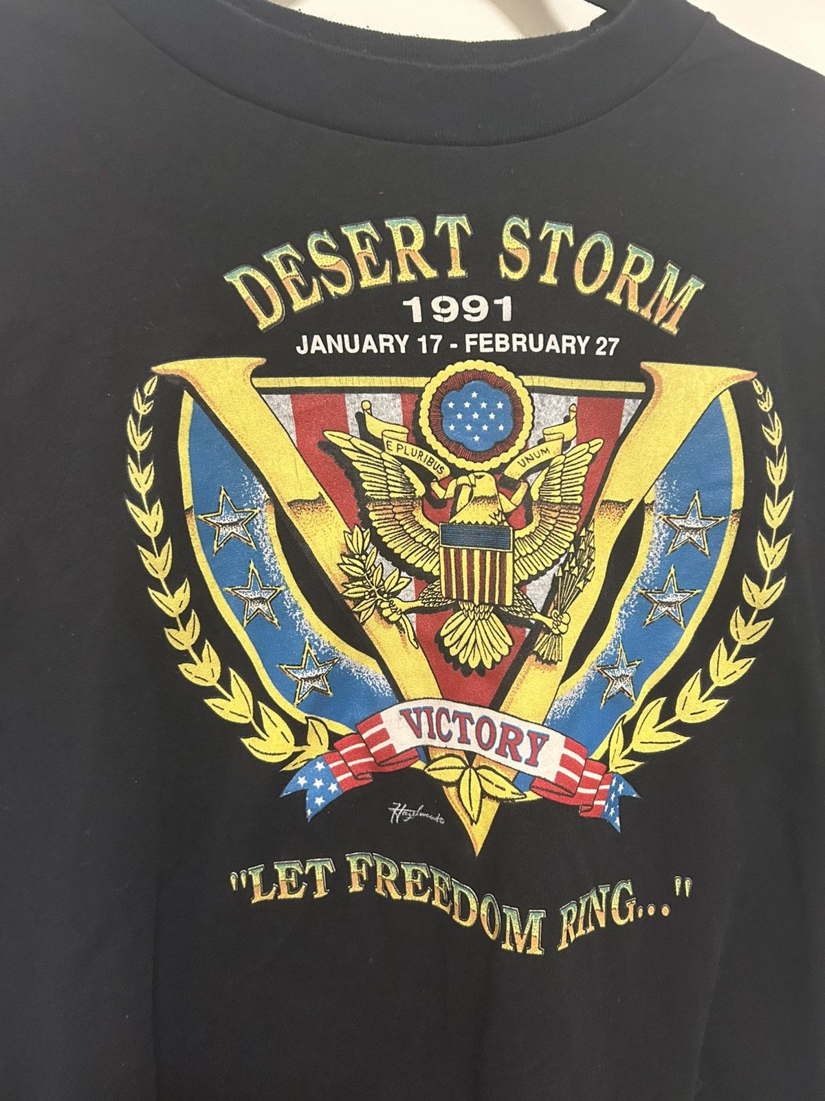 Vintage 90s Army Desert Storm USA Graphic Tee Size US XL / EU 56 / 4 - 2 Thumbnail