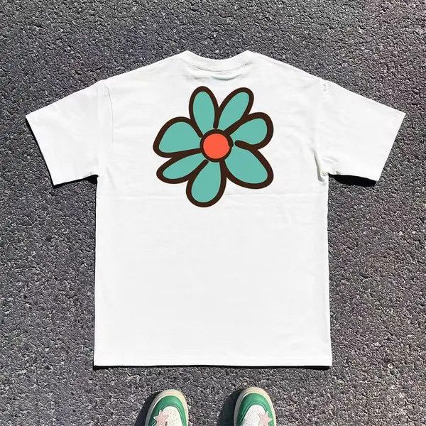 Japanese Brand Minami x Kawa Floral print white retro loose tee Size US M / EU 48-50 / 2 - 1 Thumbnail