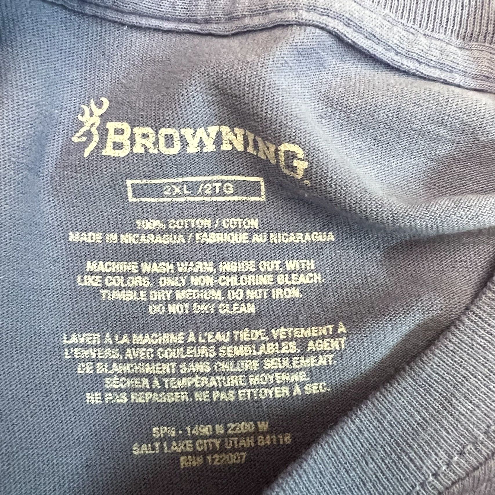 Vintage Browning Firearms Louisianan T Shirt Mens 2XL Purple Short Sleeve Graphic Shirt Mens 2XL Purple Browning Guns Louisianan Graphic Size US XXL / EU 58 / 5 - 5 Thumbnail