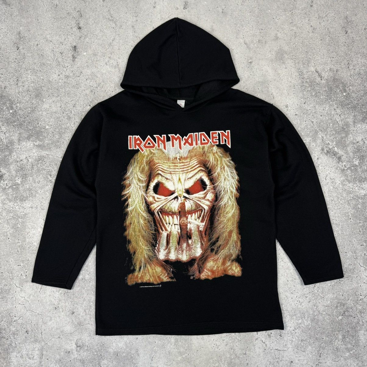 Band Tees Vintage Iron Maiden 1997 Middle Finger Logo Hoodie Size US XL / EU 56 / 4 - 3 Thumbnail