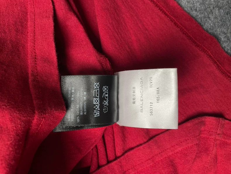 Balenciaga Balenciaga Classic BB logo printing on the chest of red sh Size US M / EU 48-50 / 2 - 5 Thumbnail