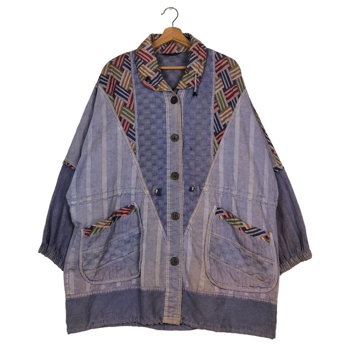 Japanese Brand × Vintage 🔥VINTAGE TRADITIONAL BUTTON JACKET NATIVE ISSEY MIYAKE JAPAN Size US M / EU 48-50 / 2 - 1 Thumbnail