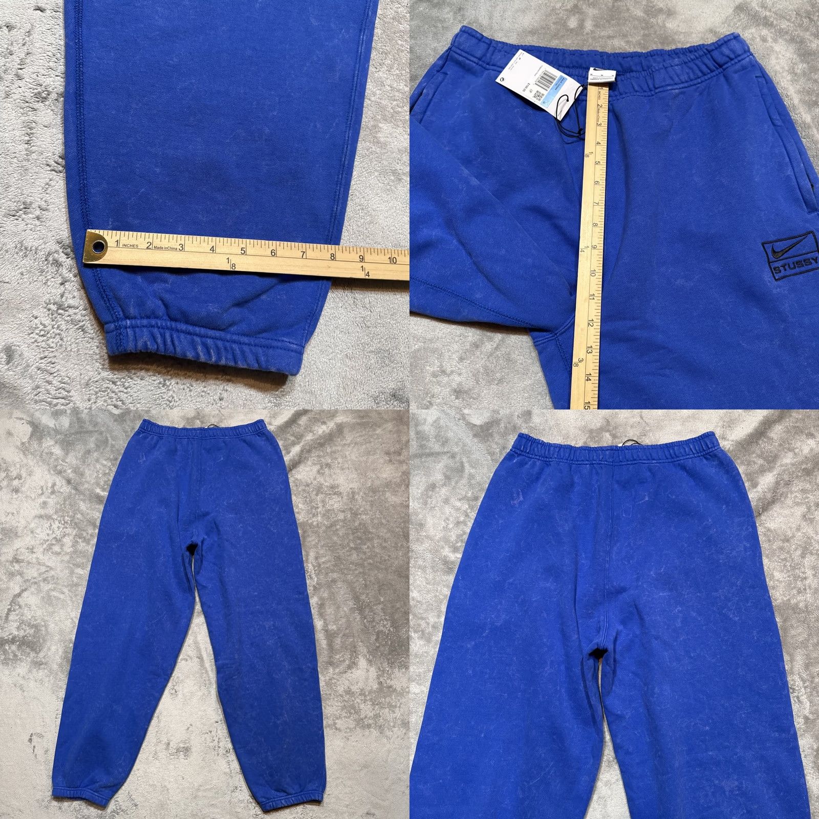 Nike Nike Stussy Acid Wash Fleece Sweatpants Men's Medium Blue DR4025-480 Size US 31 - 8 Thumbnail