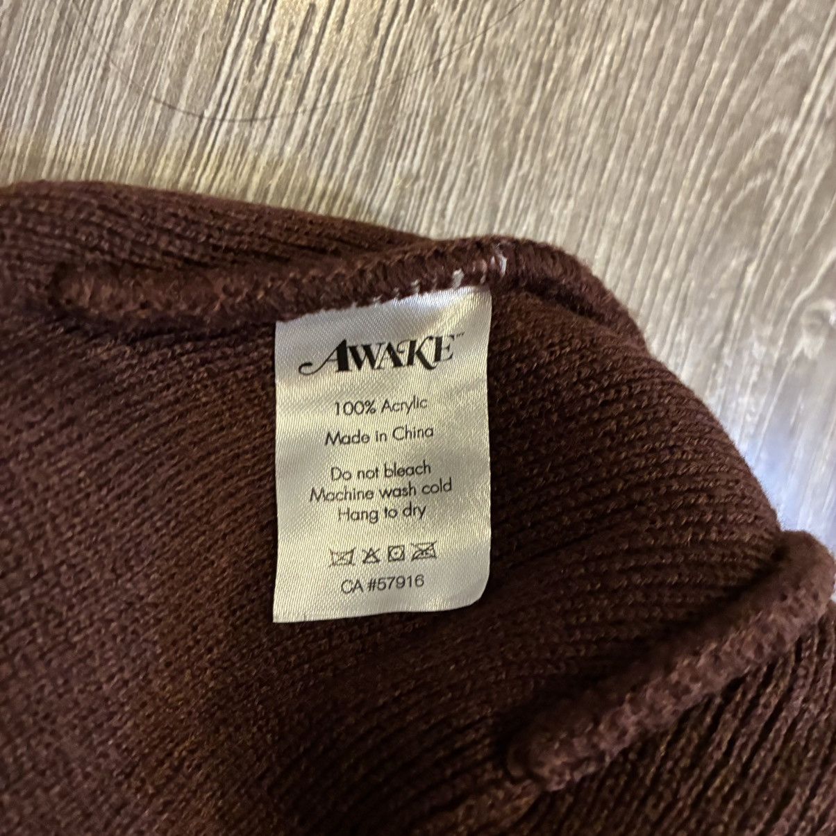 Awake NY Awake NY Logo Pom Beanie Brown Size ONE SIZE - 2 Thumbnail