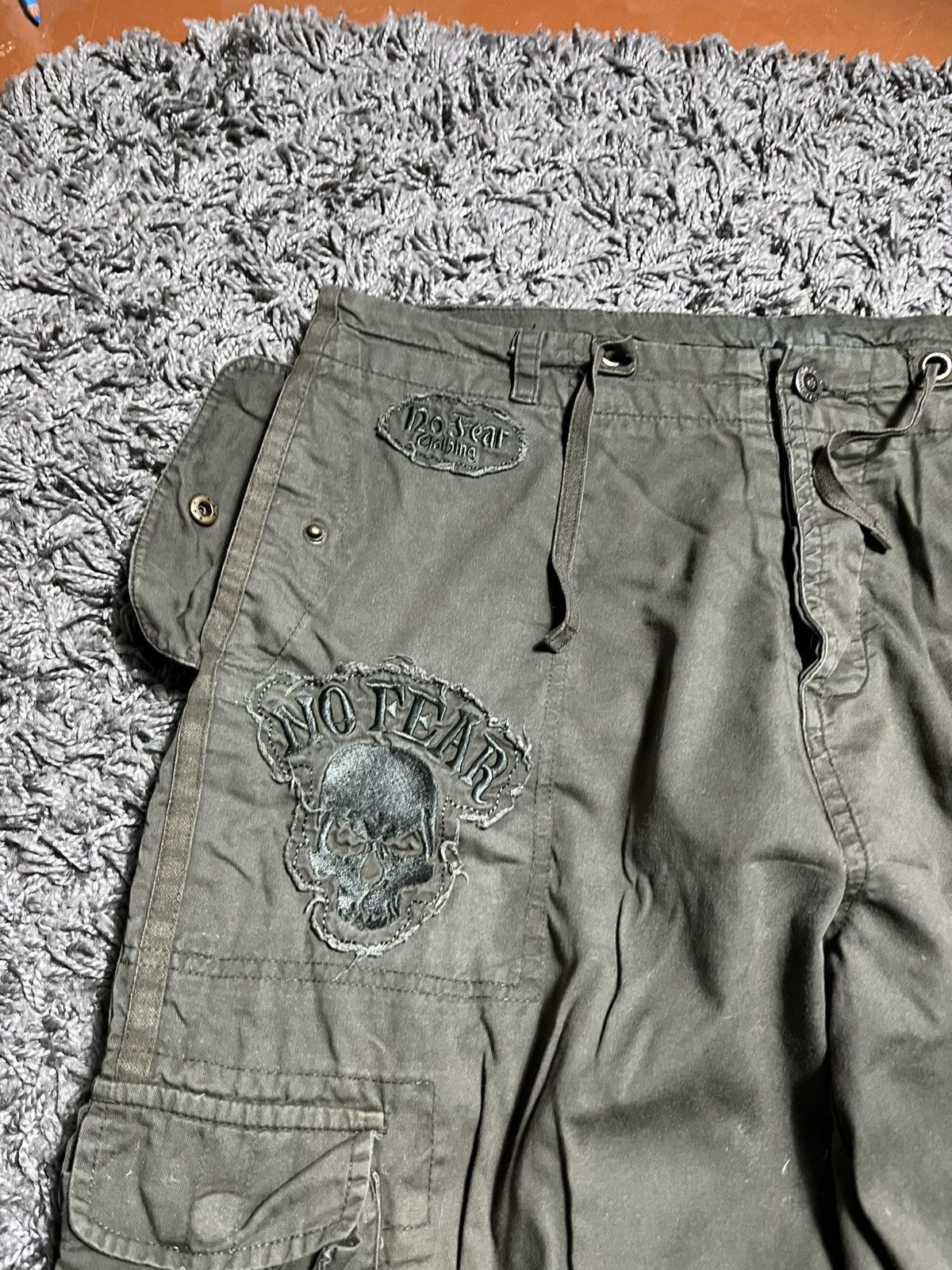No Fear NO FEAR VINTAGE Y2K BANDAGE WIDE CARGO PANTS Size US 34 / EU 50 - 3 Thumbnail
