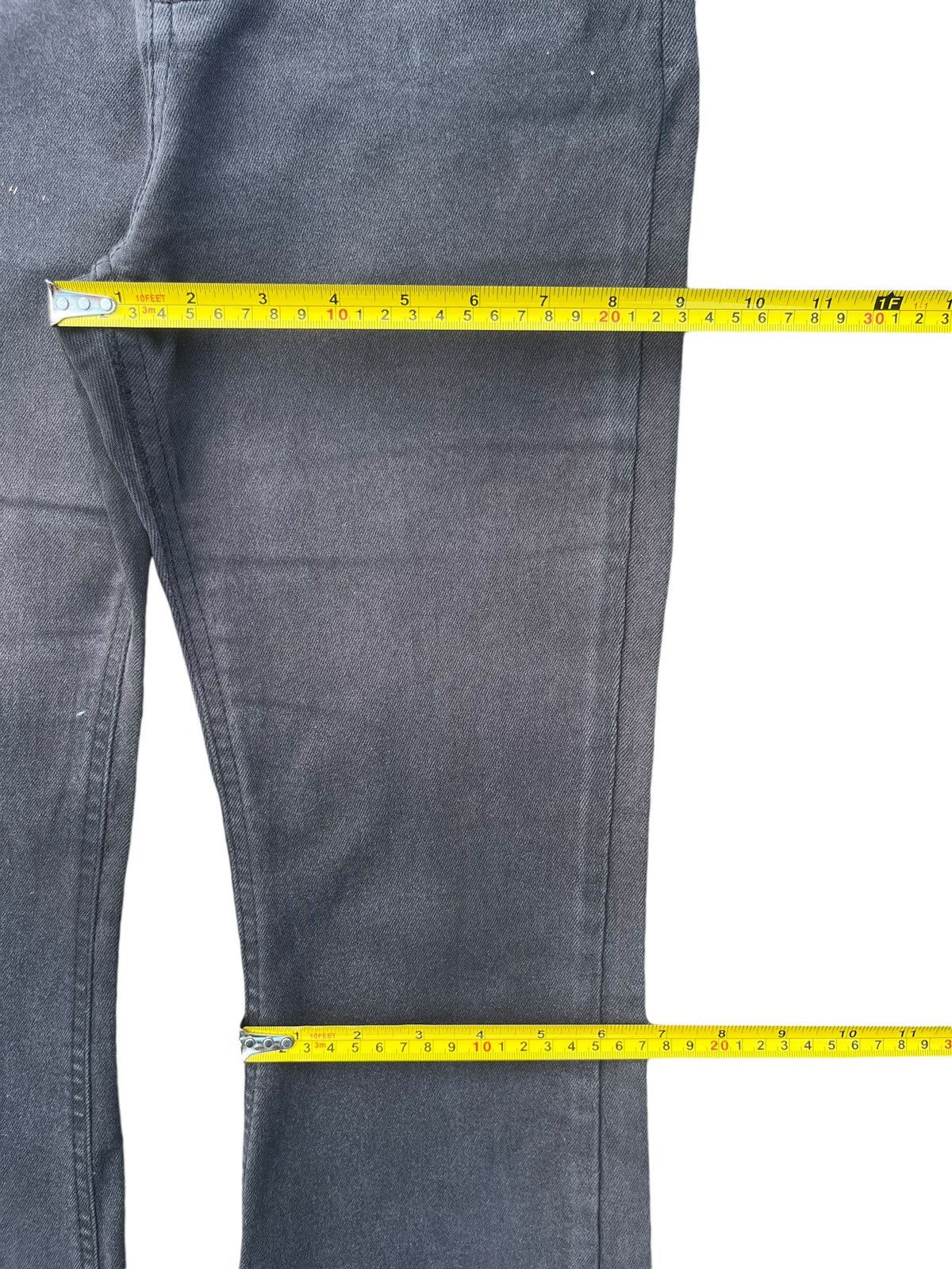Japanese Brand Vintage Y2K High Street Black Washed High Rise Flare Jeans Size 26" / US 2 / IT 38 - 12 Thumbnail