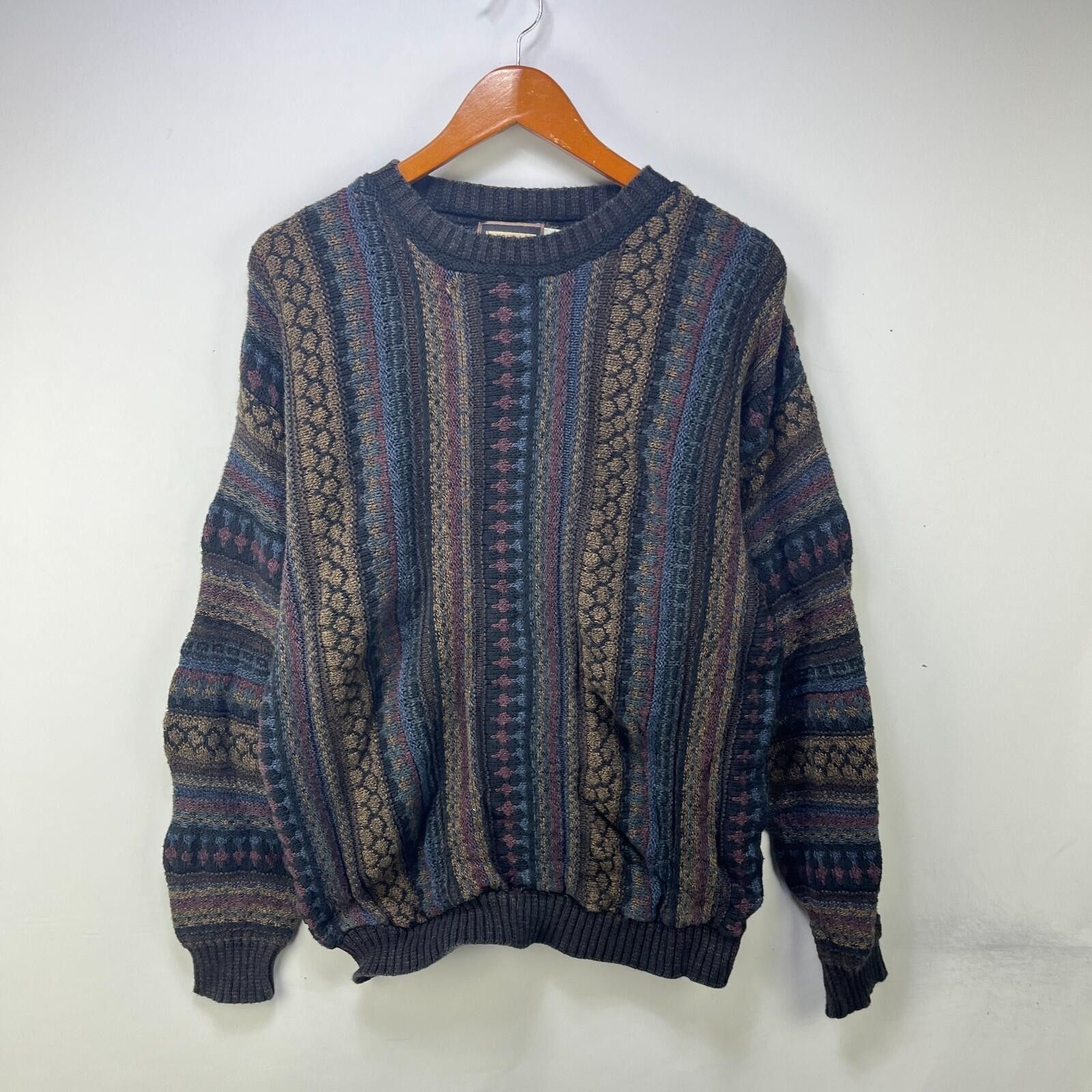 Bachrach Vintage 90s Bachrach Coogi Style 3D Knit Sweater Large Size US L / EU 52-54 / 3 - 1 Thumbnail