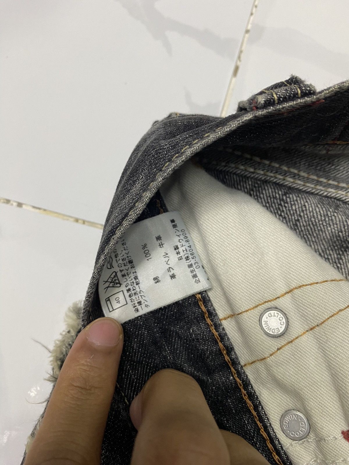 If Six Was Nine × Le Grande Bleu (L.G.B.) 🔥EDWIN FLARE DISTRESSED DENIM JEANS IFSIXWASNINE LGB STYLE Size US 30 / EU 46 - 11 Thumbnail