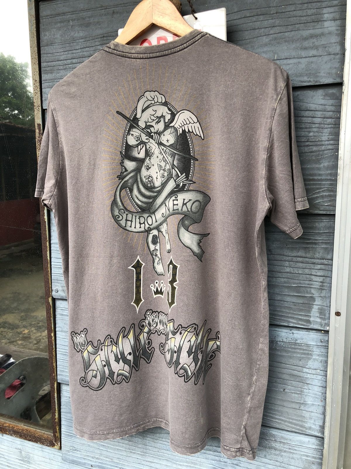 Ed Hardy × Vintage 🔥Vintage Y2K🔥 Shiroi Neko Art Like Christian Audigier Tee Size US L / EU 52-54 / 3 - 11 Thumbnail