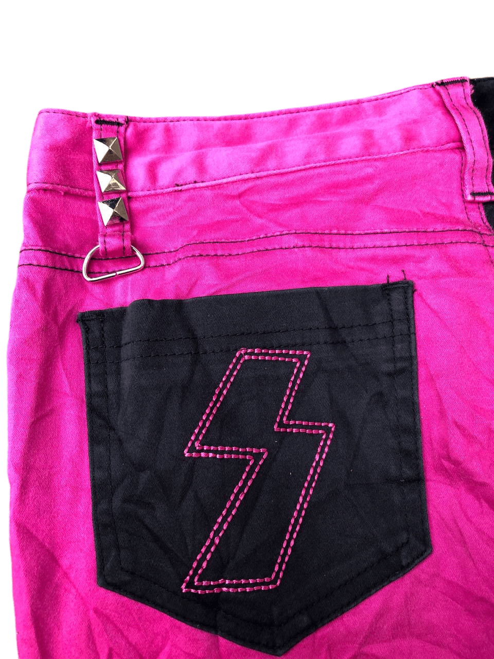 Japanese Brand Super lovers rock Balck pink Pants Size 27" / US 4 / IT 40 - 10 Thumbnail