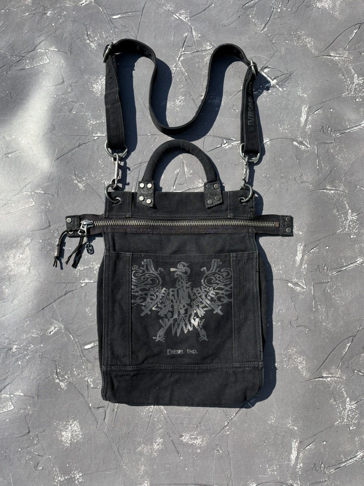 Diesel × Vintage Archive Diesel Multipocket Y2k Shoulder Bag