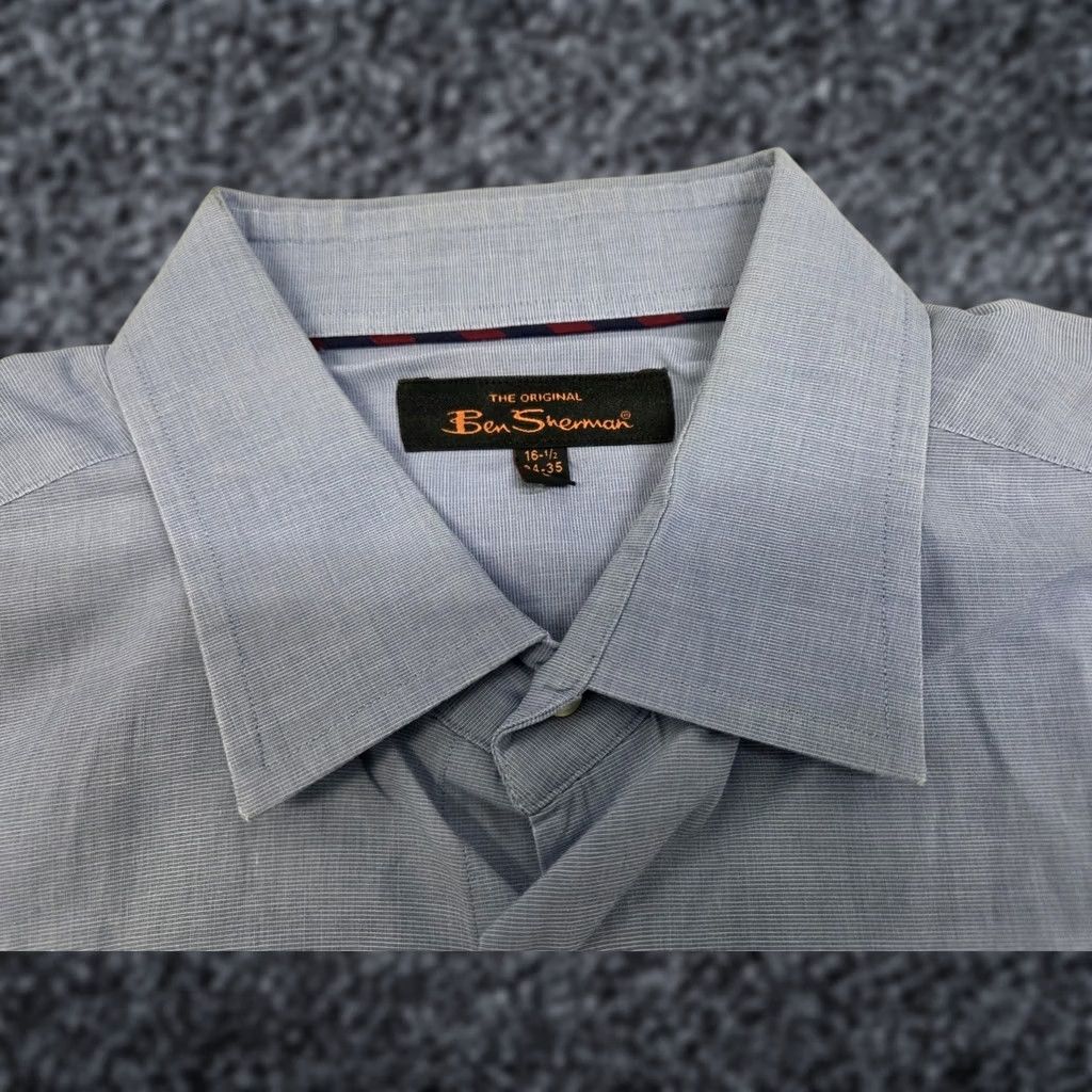 Ben Sherman Ben Sherman Mens Long Sleeve Button-Up Light Blue Shirt L 46 in Regular Cotton Button-Up Classic Casual Shirt Sleeve Length: Long Sleeve Crew Neck? Size US L / EU 52-54 / 3 - 1 Thumbnail