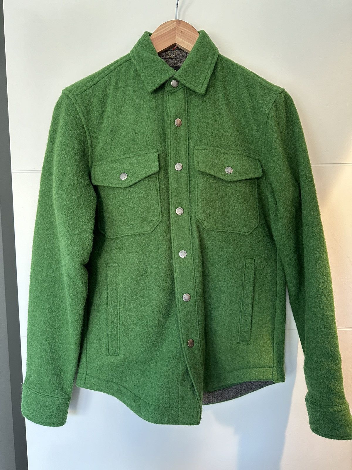 image of L L Bean x Todd Snyder L.l.bean X Todd Snyder Wool Shirt Jacket In Treeline in Green (Size XS)