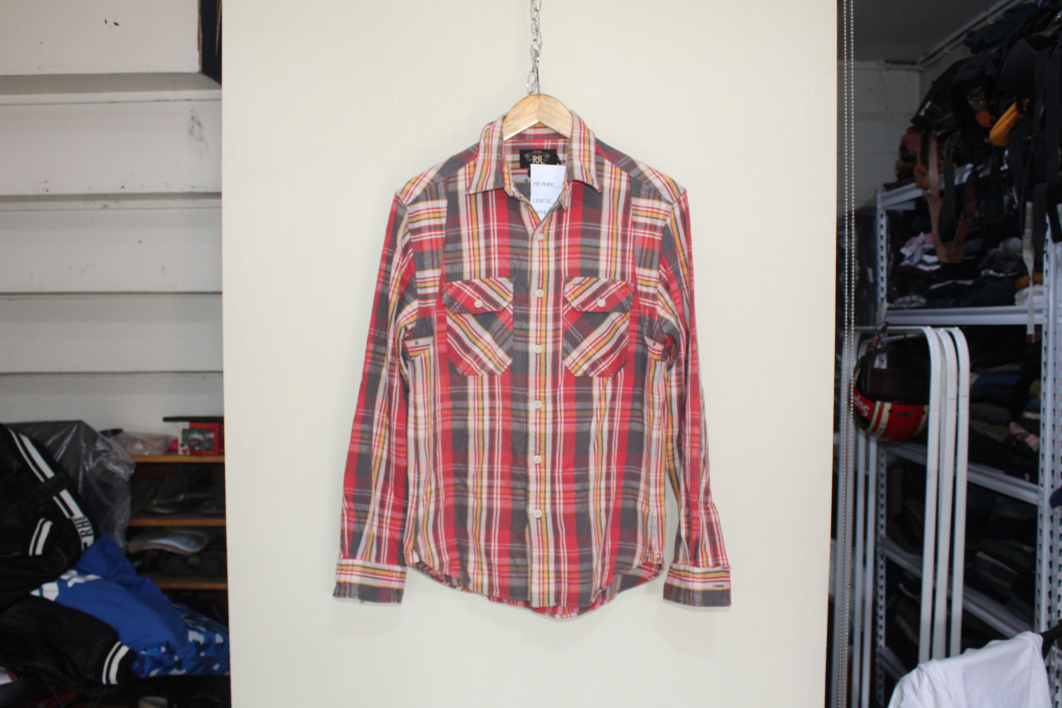 image of Rrl Ralph Lauren Western Plaid Shirt in Red, Men's (Size Medium)