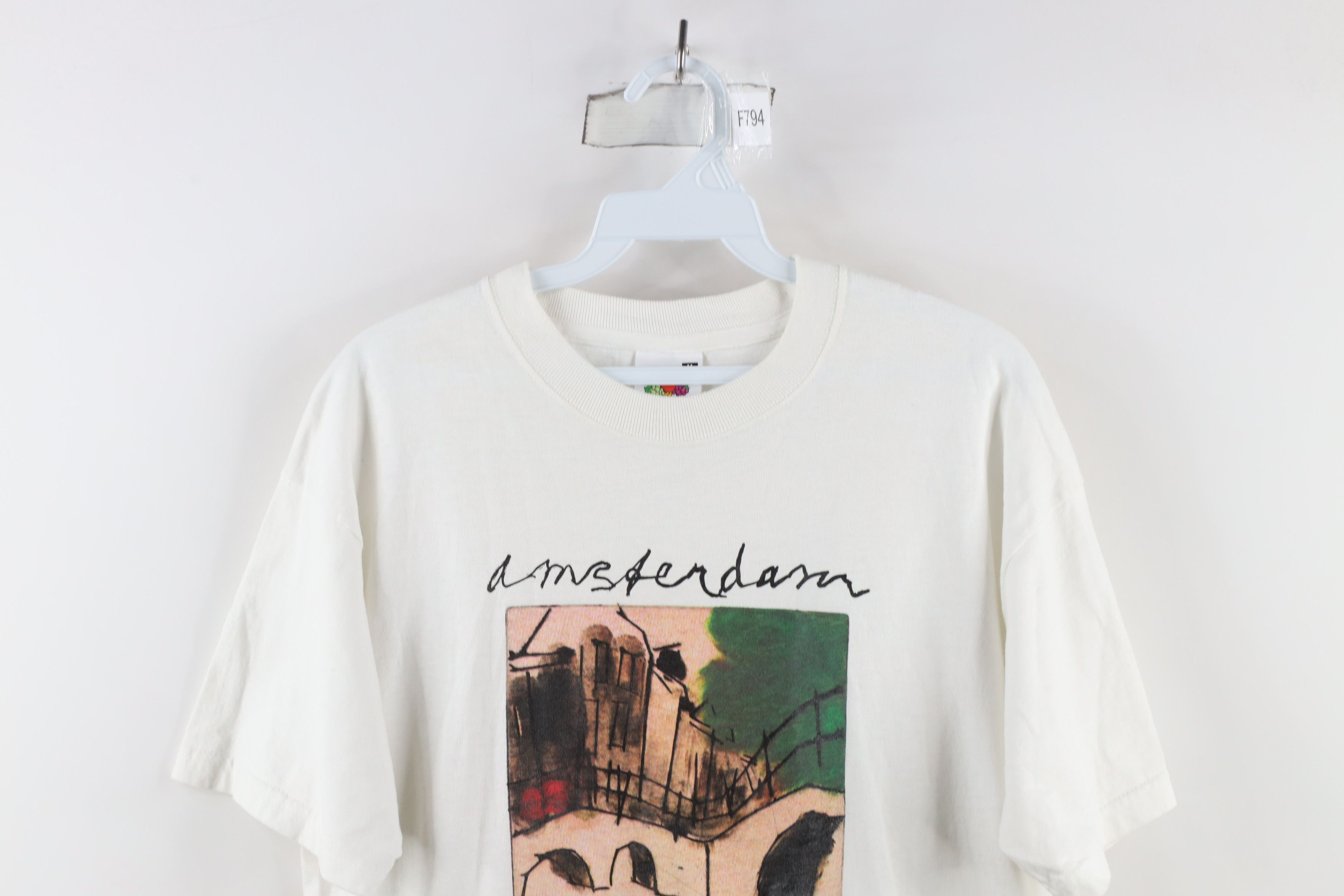 Vintage Vintage 90s Streetwear Raven Amsterdam Holland Art T-Shirt Size US M / EU 48-50 / 2 - 2 Thumbnail