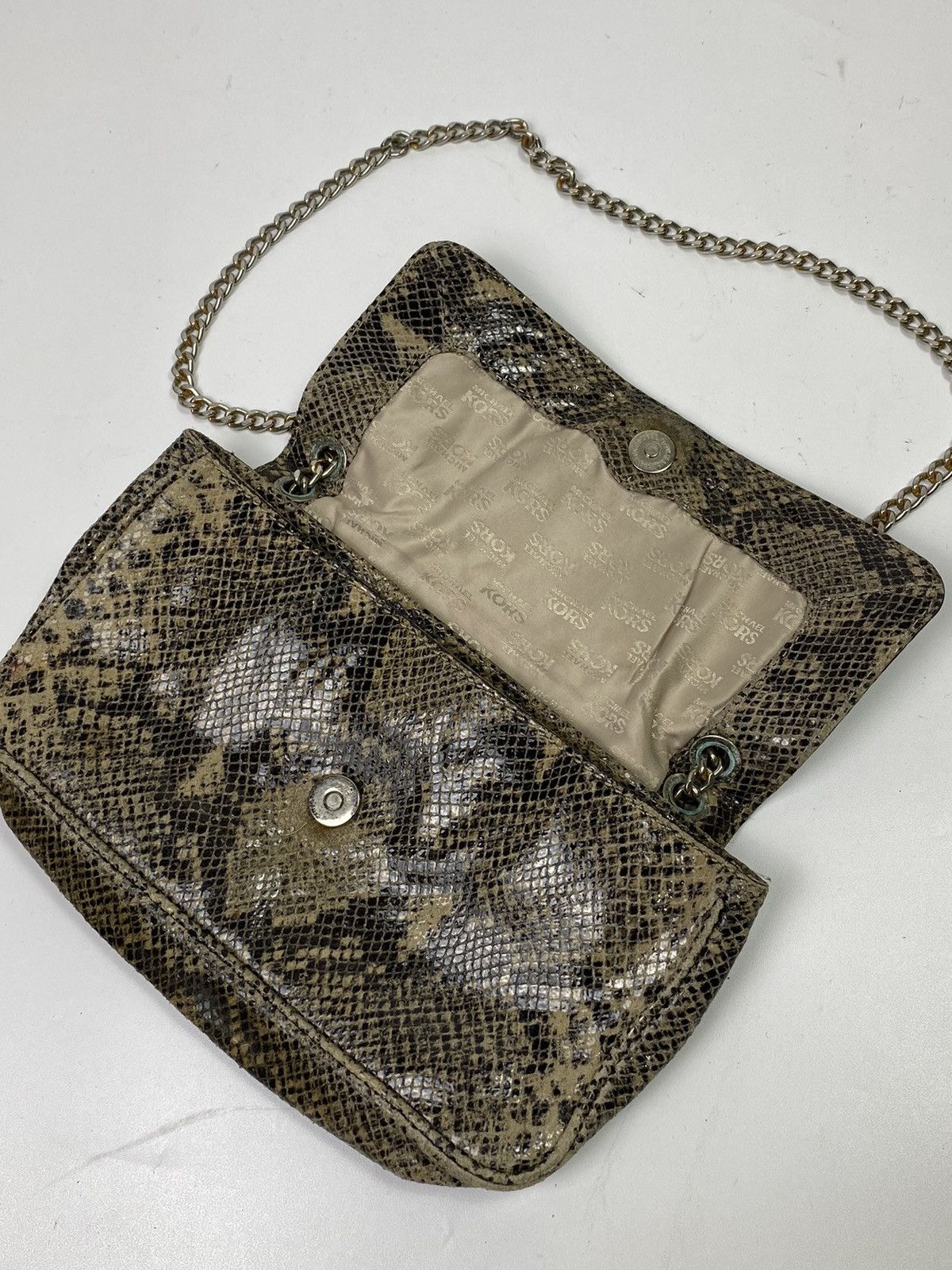 Japanese Brand × Vintage michael kors sling bag snakeskin vintage Size ONE SIZE - 4 Thumbnail