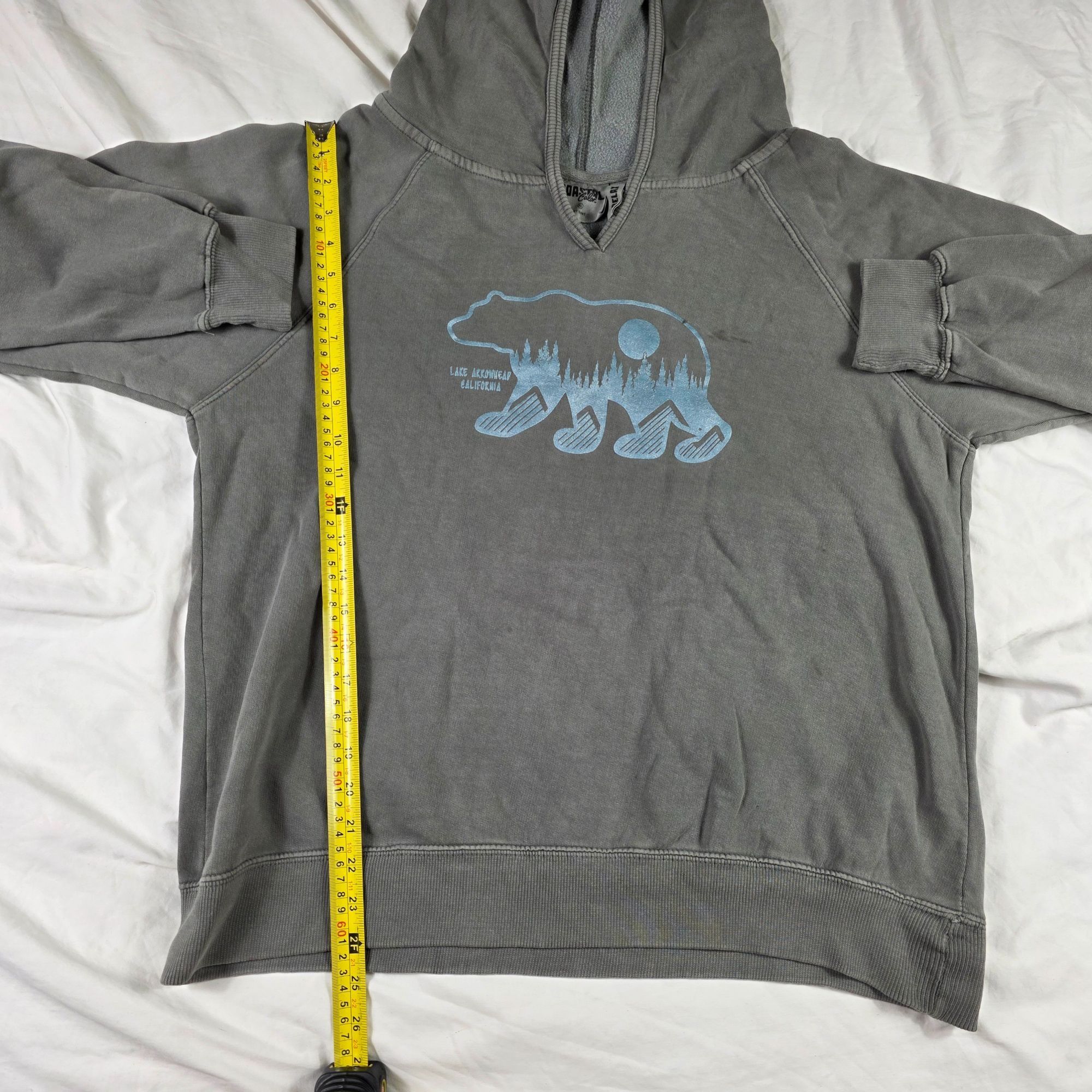 Other Coastal Color Relax Mens XL Gray Hoodie Bear Graphic Lake Ar Size US L / EU 52-54 / 3 - 7 Thumbnail
