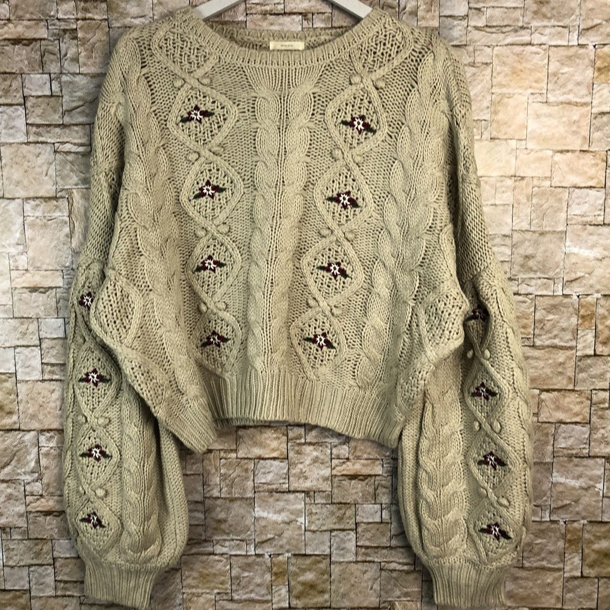 Homespun Knitwear × Japanese Brand Apres Jour Brown art baggie Knitwear #A846 Size L / US 10 / IT 46 - 2 Thumbnail