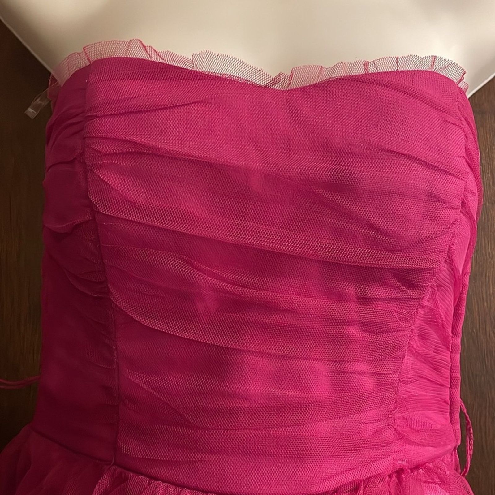 Vintage Teeze Me Junior's 5 Ombre Ruffled Tulle Mini Party Dress Size S / US 4 / IT 40 - 3 Thumbnail