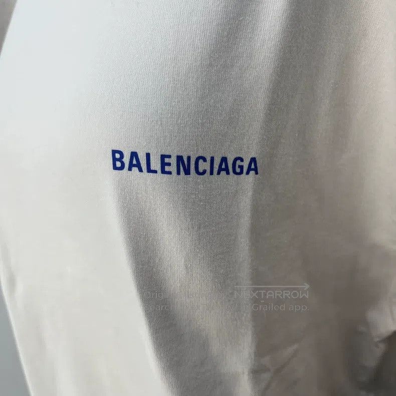 Balenciaga Balenciaga Beige Short-Sleeve T-Shirt Size US M / EU 48-50 / 2 - 2 Thumbnail